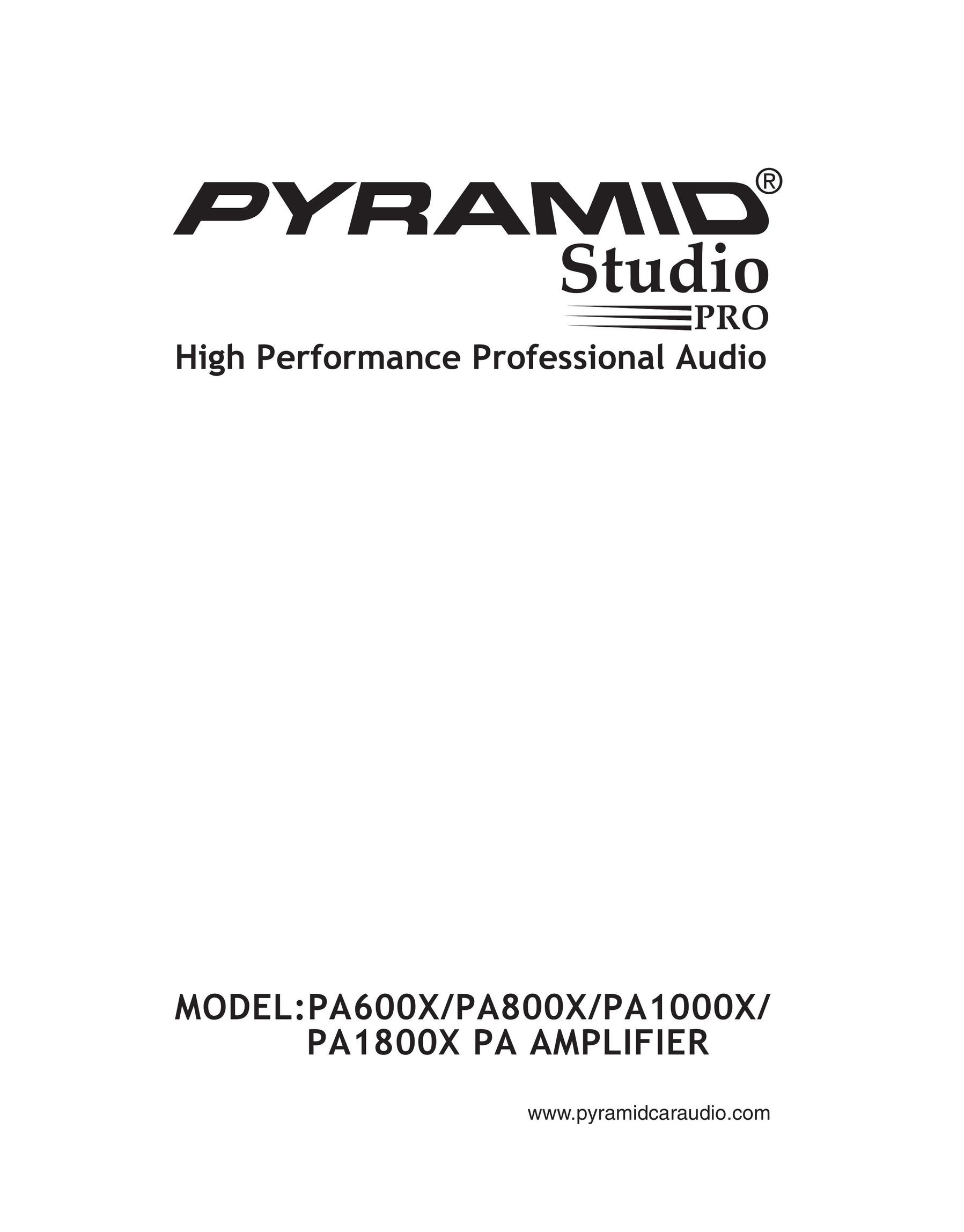 Pyramid Car Audio PA800X Stereo Amplifier User Manual