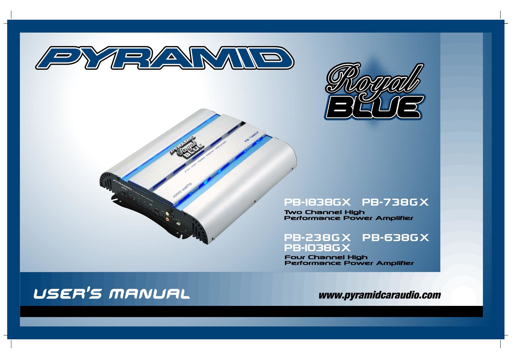 Pyramid Car Audio PB-1038GX Stereo Amplifier User Manual