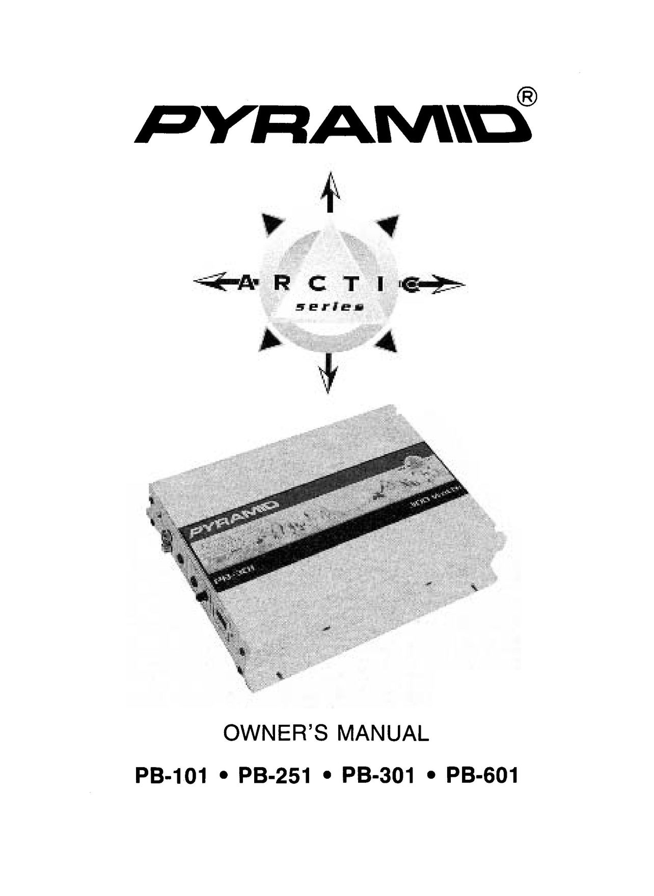 Pyramid Car Audio PB-601 Stereo Amplifier User Manual