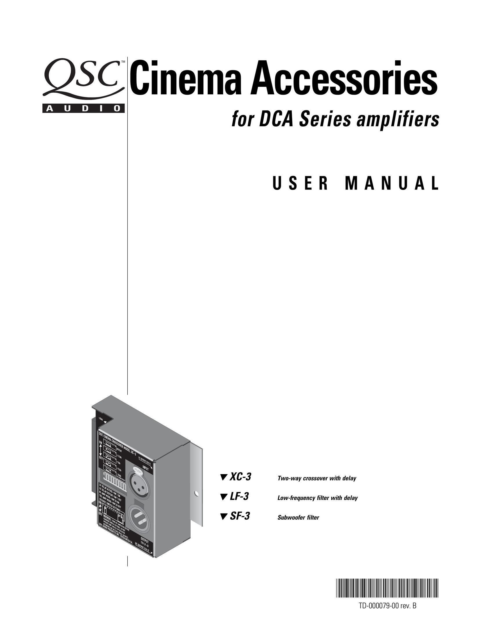 QSC Audio DCA Series Stereo Amplifier User Manual