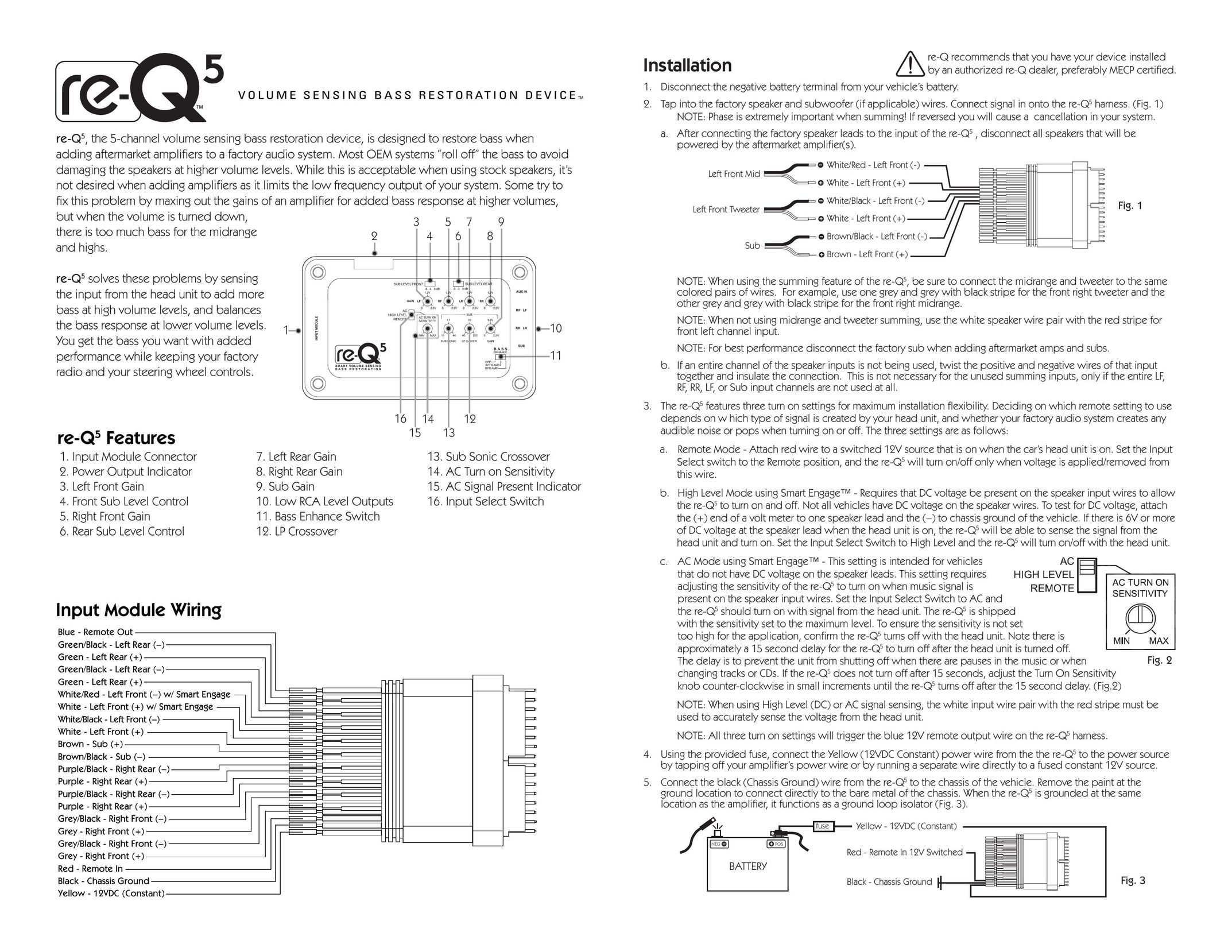 RCA re-Q5 Stereo Amplifier User Manual