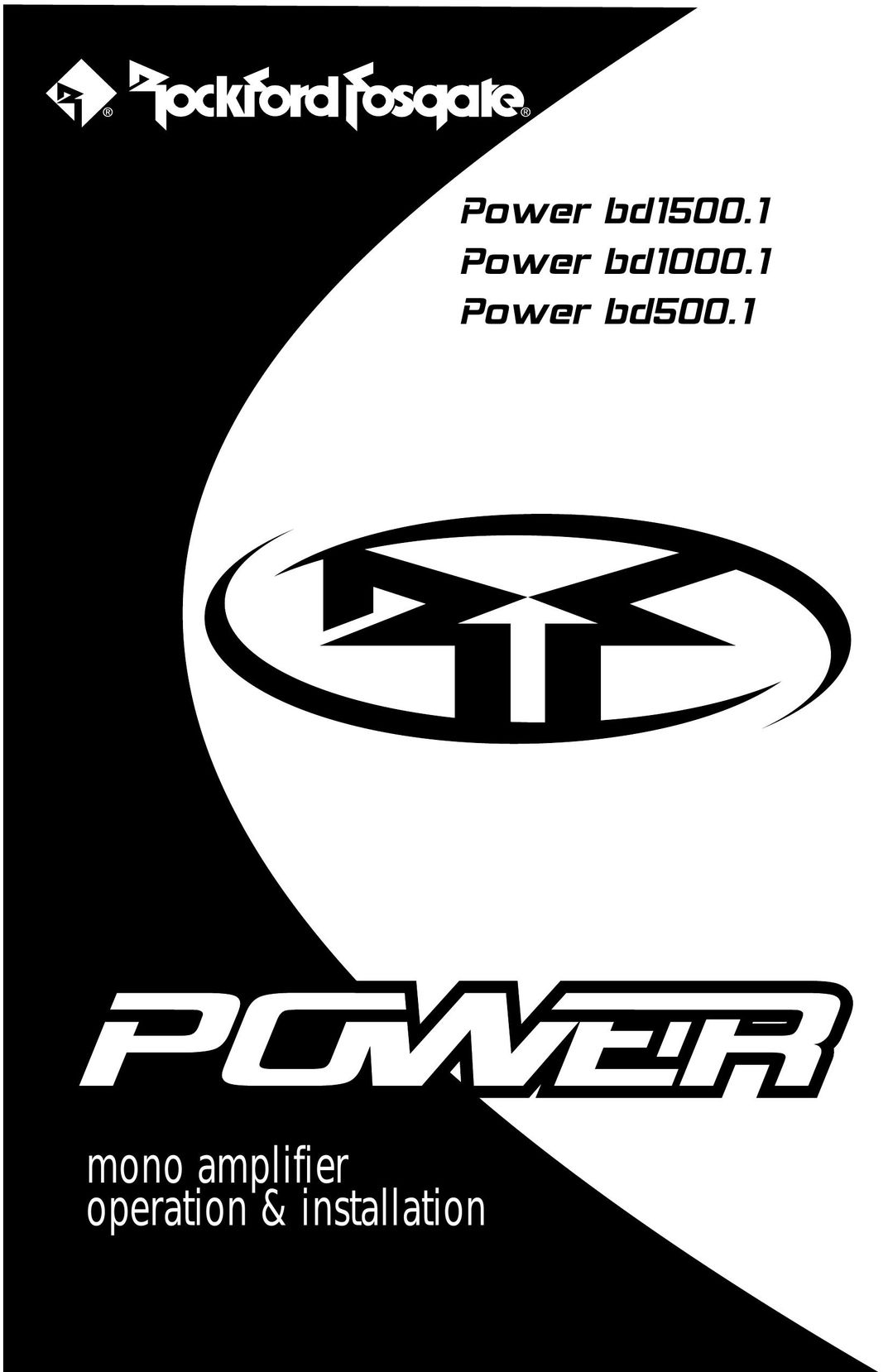 Rockford Fosgate bd1500.1 Stereo Amplifier User Manual