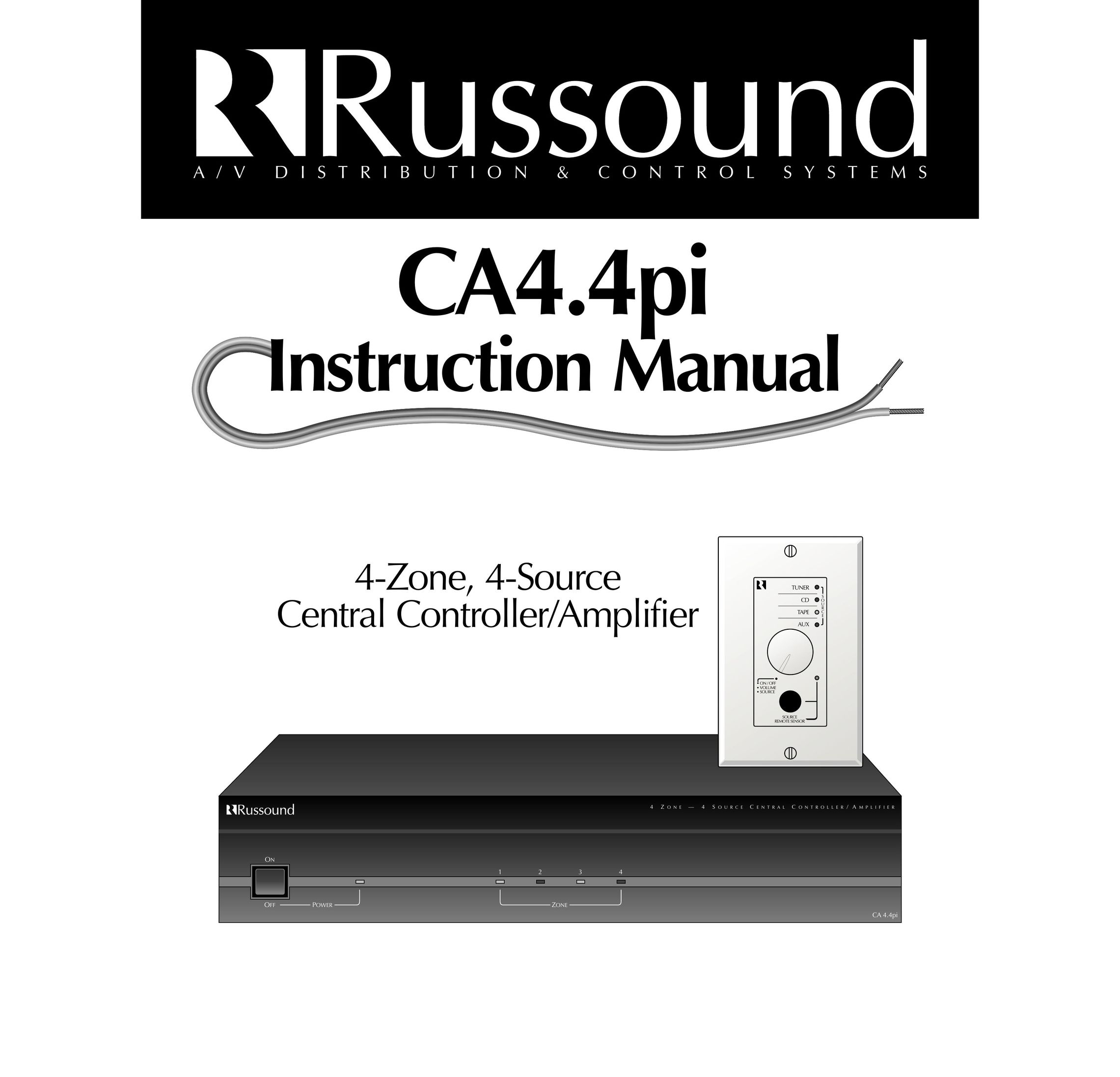 Russound 4-Zone Stereo Amplifier User Manual