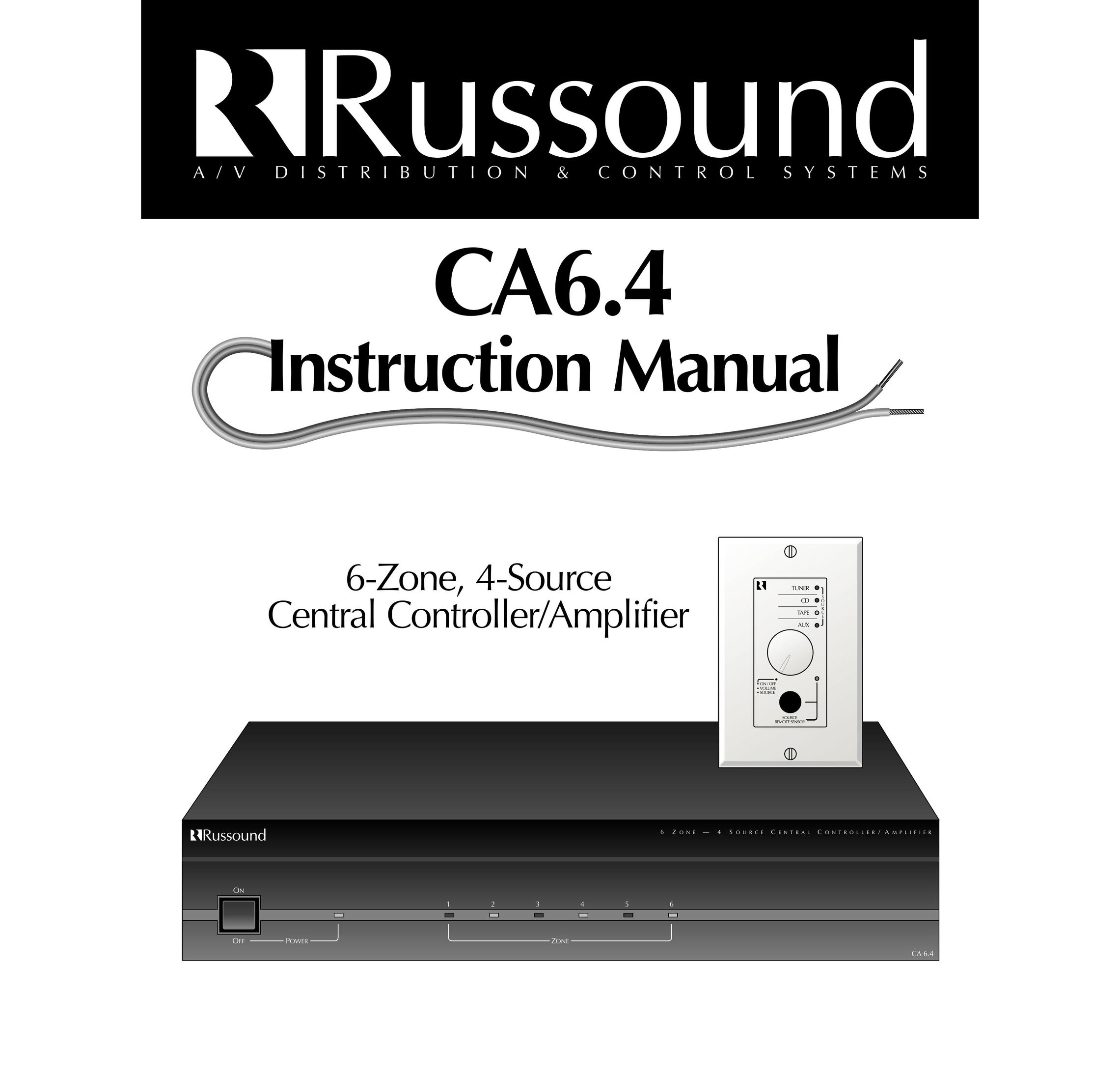 Russound CA6.4 Stereo Amplifier User Manual