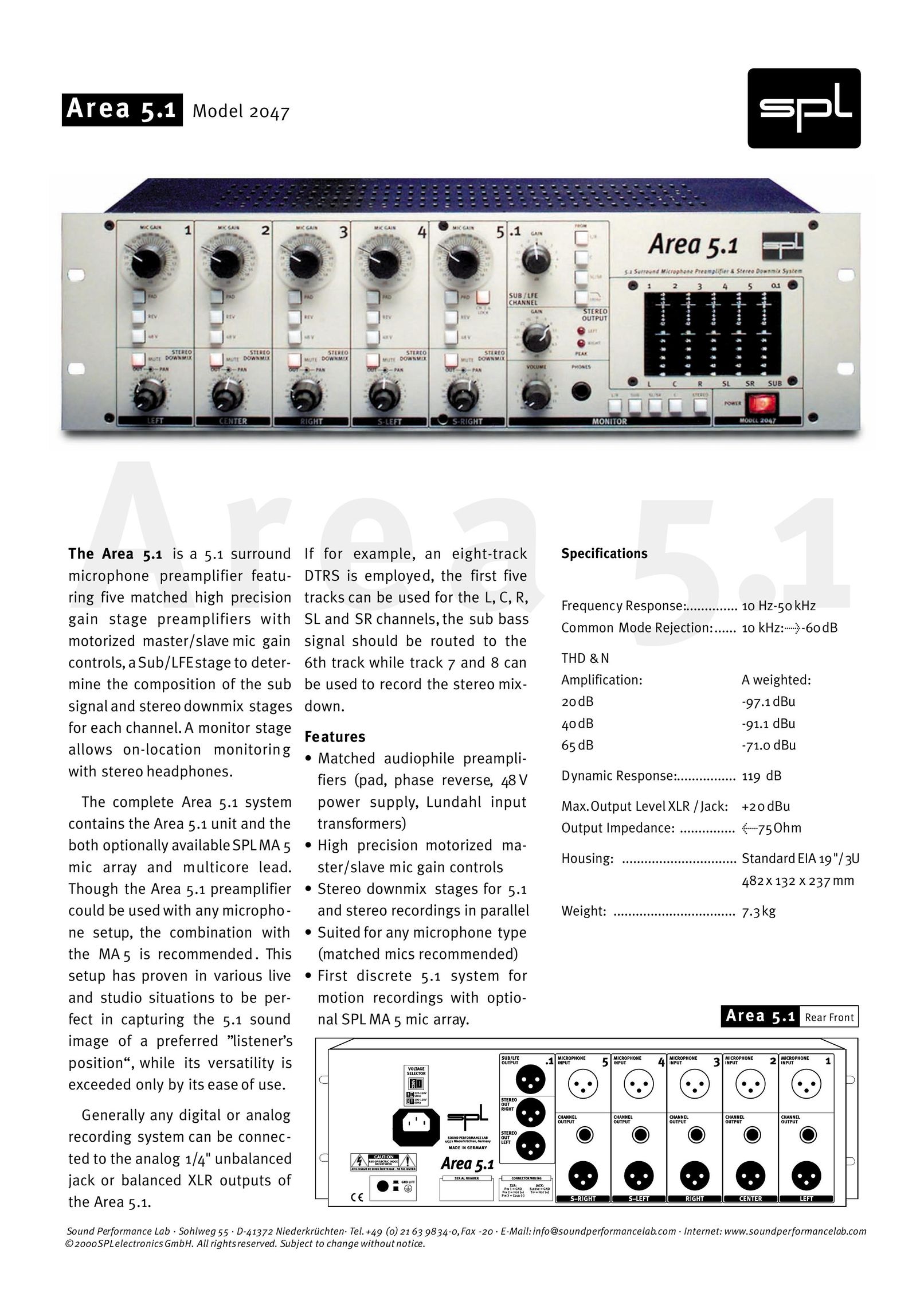 Sound Performance Lab 2047 Stereo Amplifier User Manual