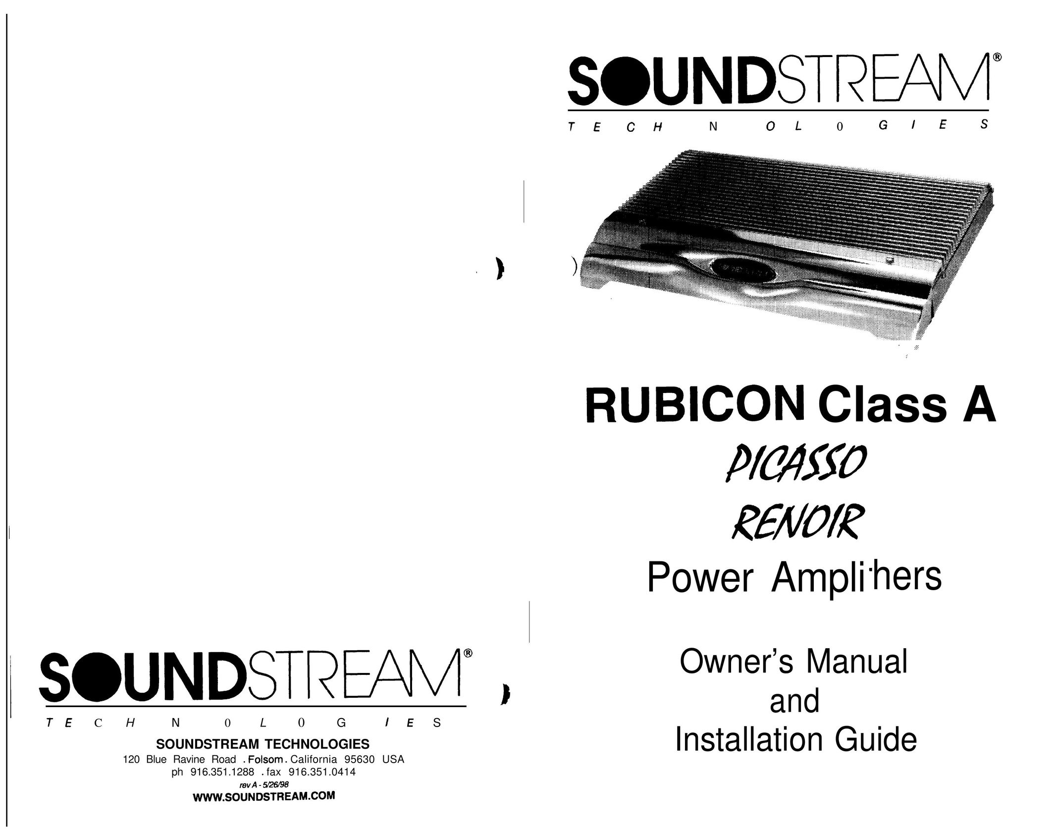 Soundstream Technologies Picasso Stereo Amplifier User Manual
