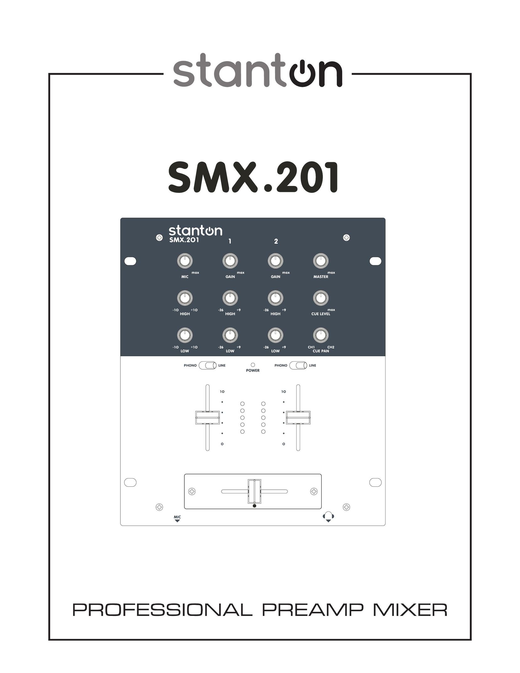 Stanton smx 201 Stereo Amplifier User Manual