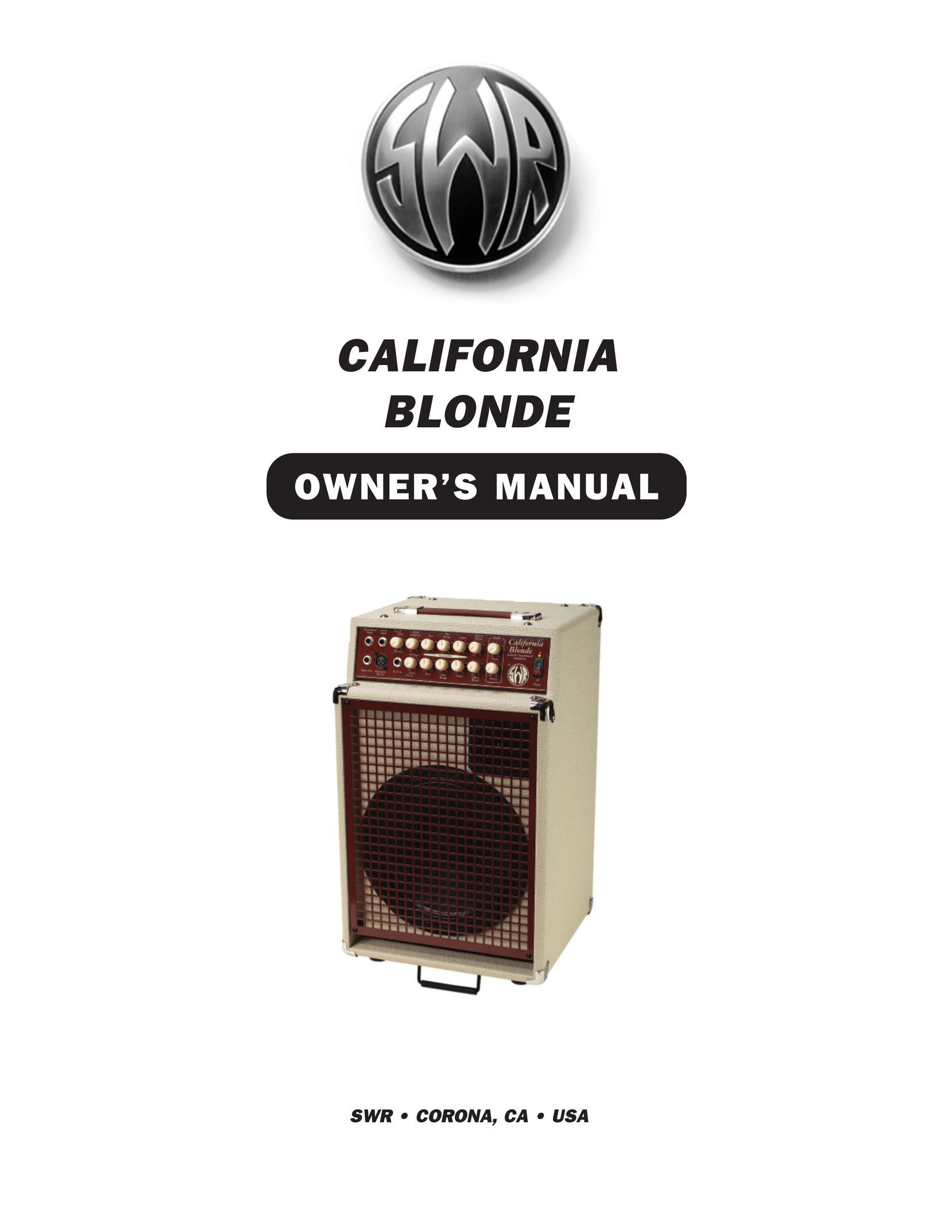 SWR Sound California Blonde Stereo Amplifier User Manual