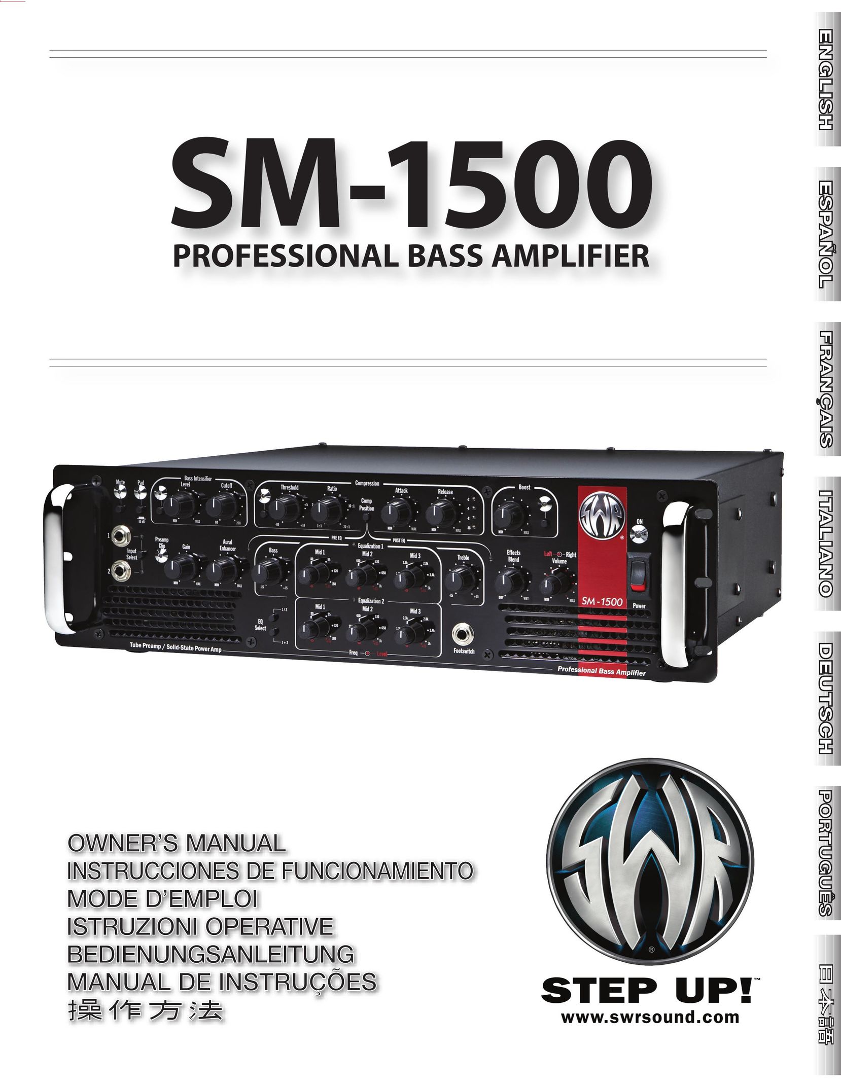 SWR Sound SM-1500 Stereo Amplifier User Manual