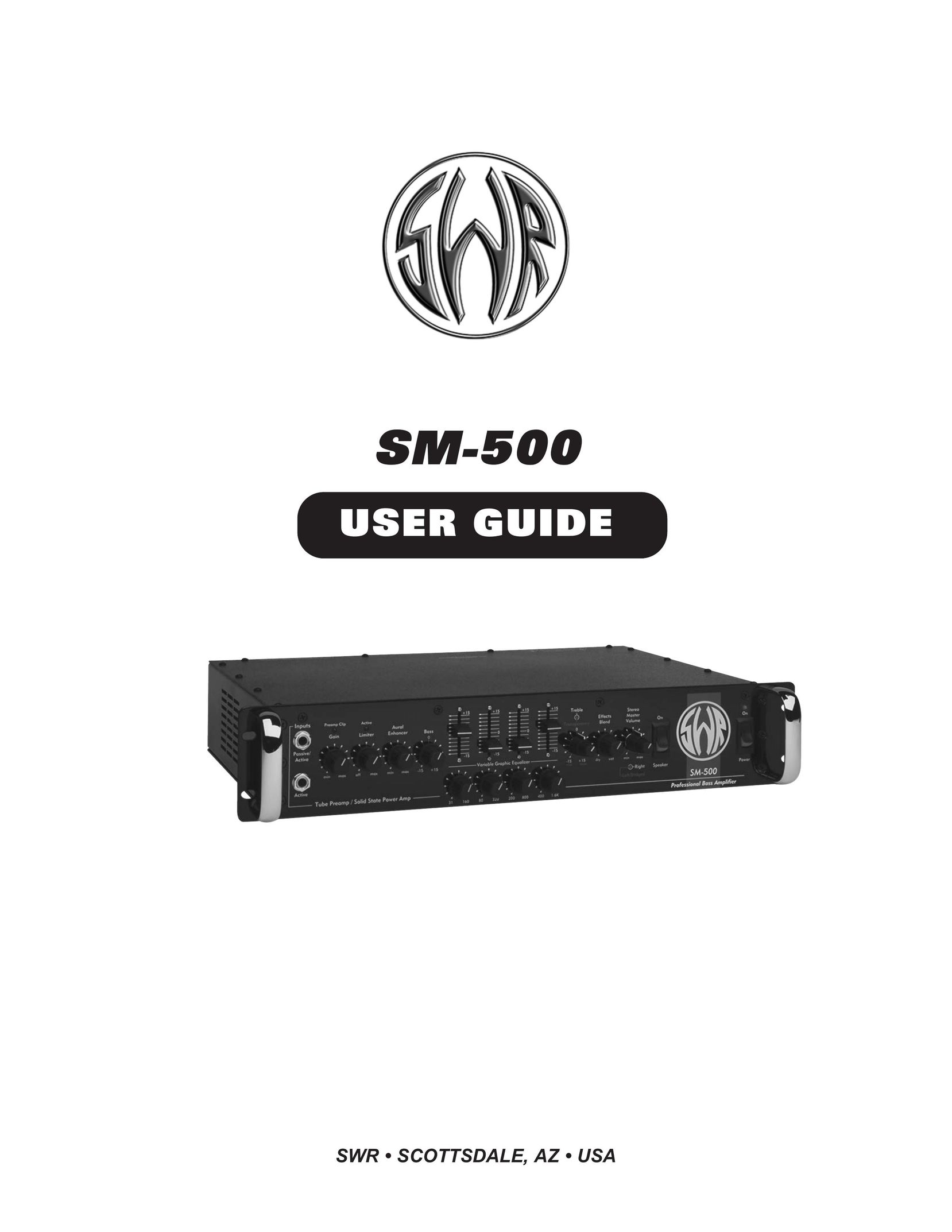SWR Sound SM-500 Stereo Amplifier User Manual