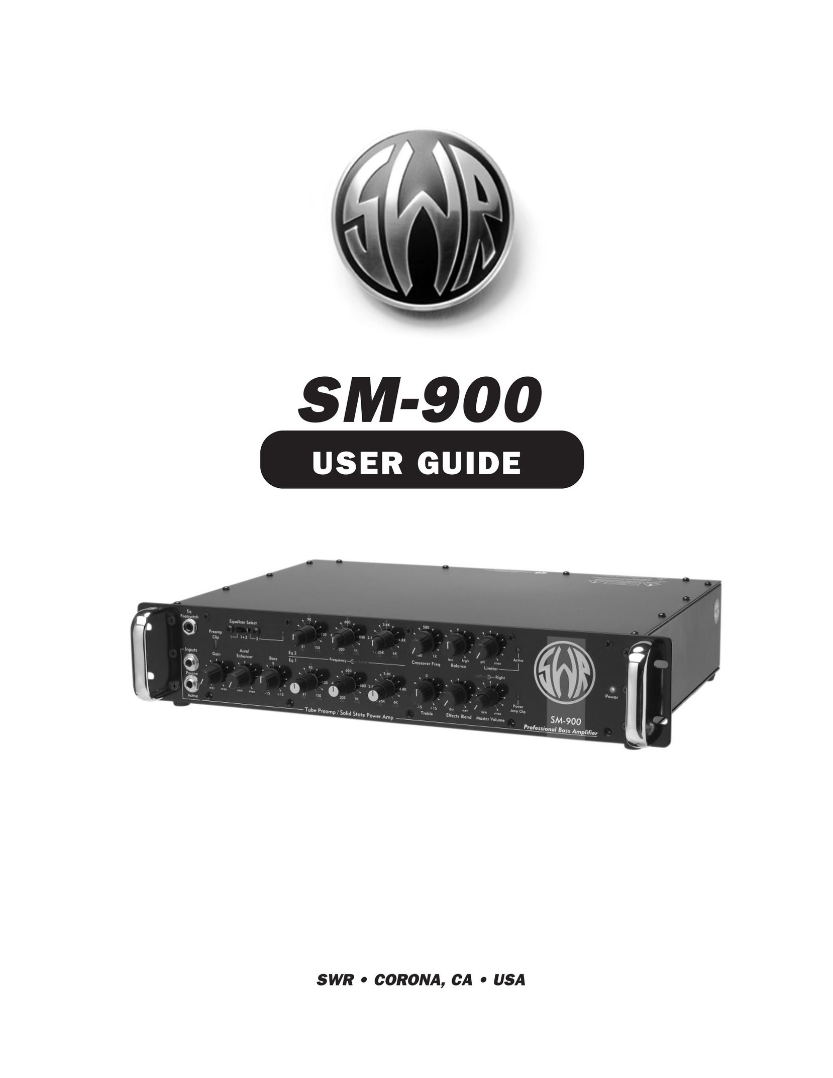 SWR Sound SM-900 Stereo Amplifier User Manual