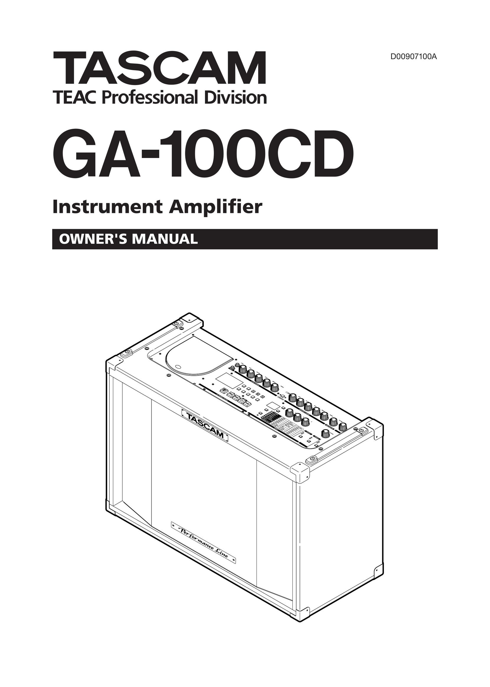 Tascam GA-100CD Stereo Amplifier User Manual
