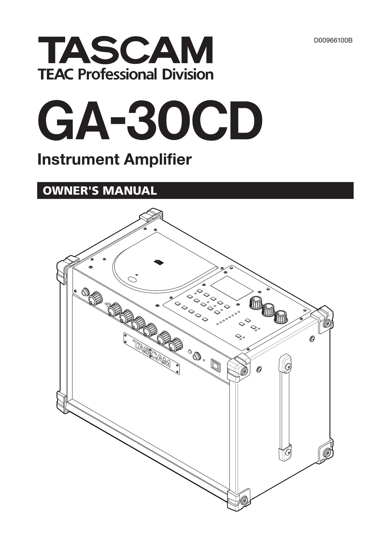 Tascam GA-30CD Stereo Amplifier User Manual