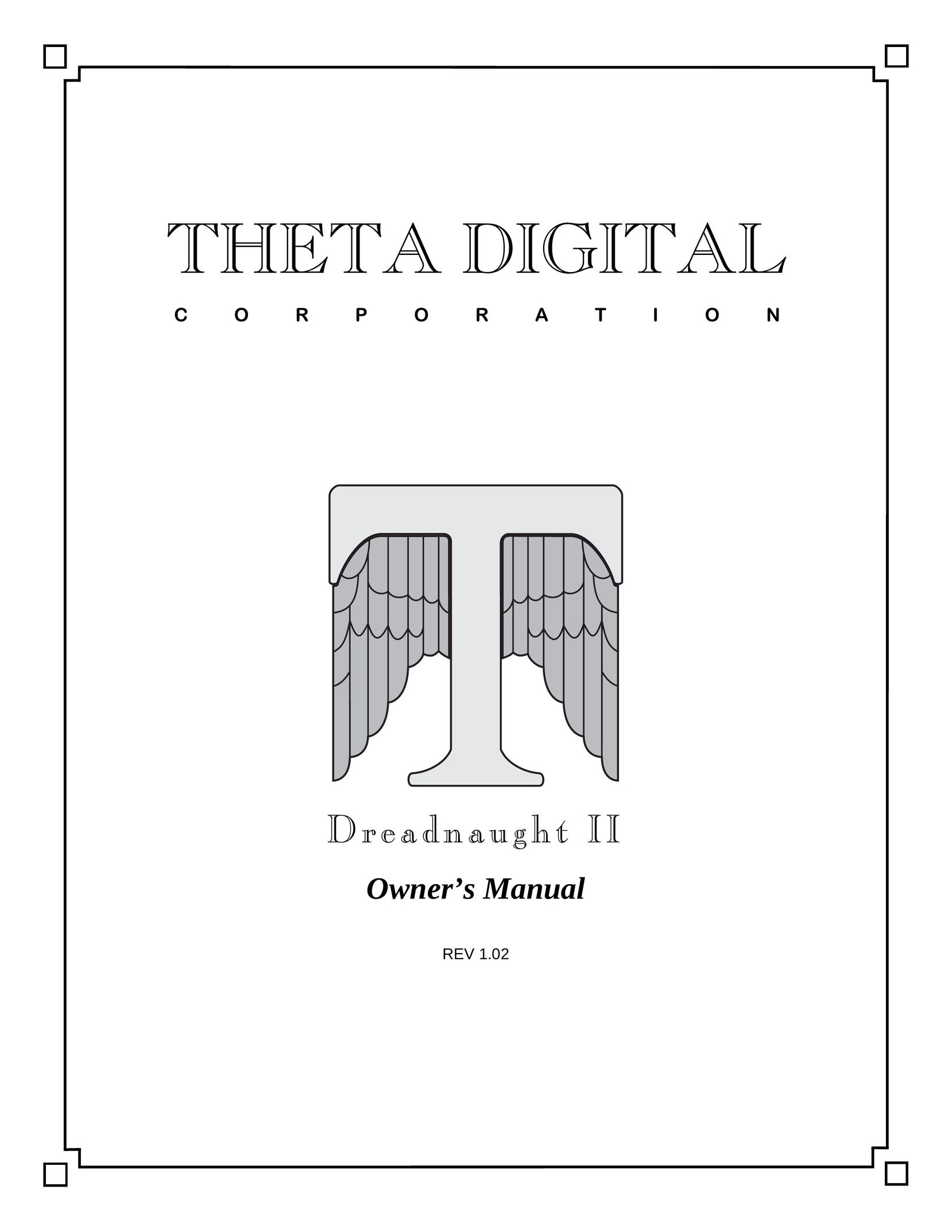 Theta Digital Dreadnaught II Stereo Amplifier User Manual