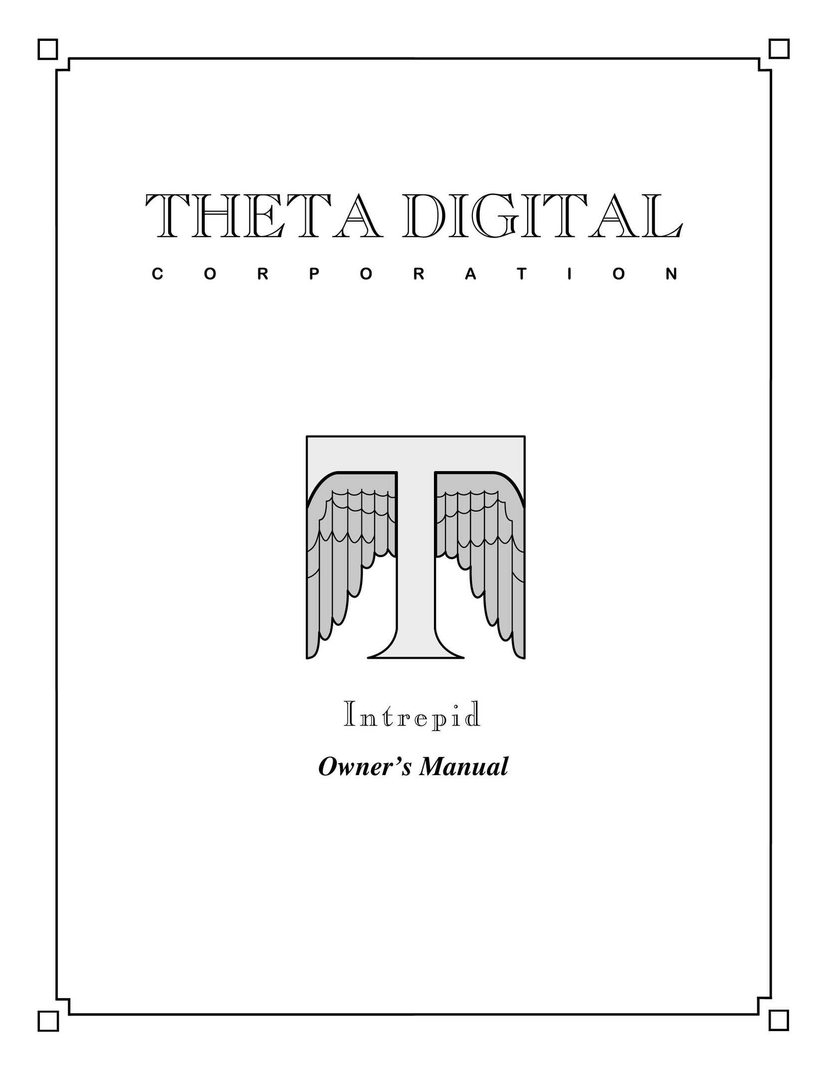 Theta Digital Intrepid Stereo Amplifier User Manual