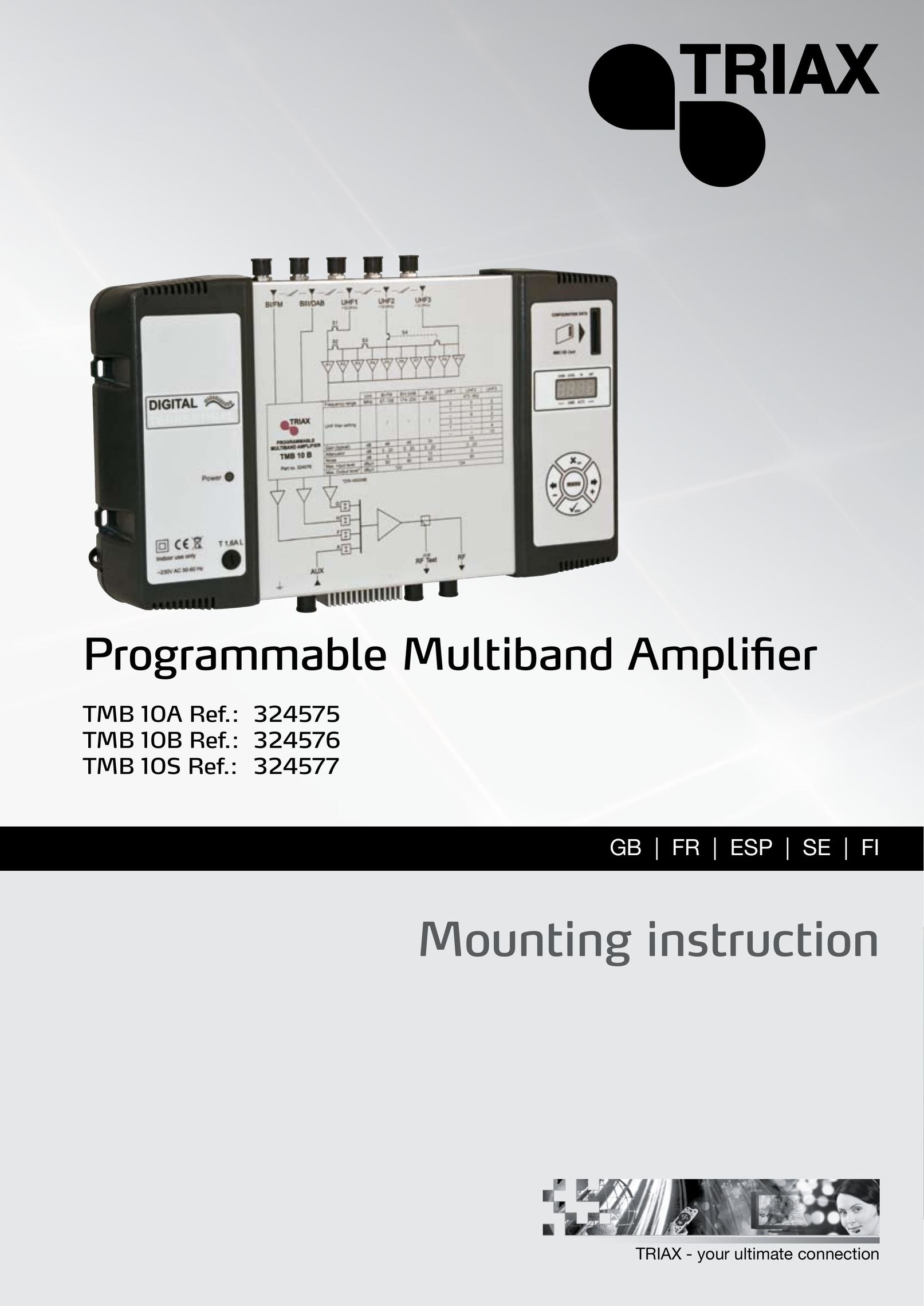 Triax TMB 10S Stereo Amplifier User Manual