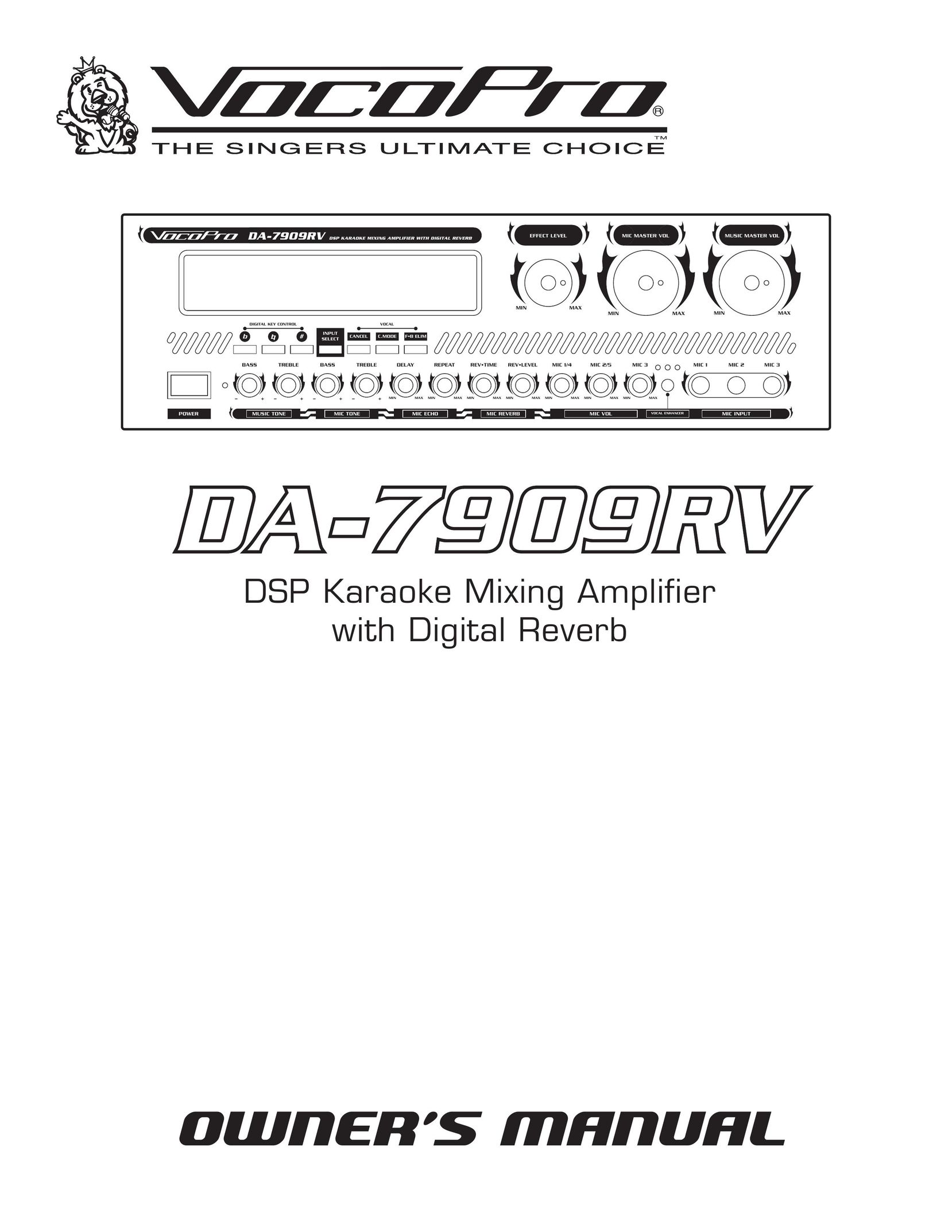 VocoPro DA-7909RV Stereo Amplifier User Manual