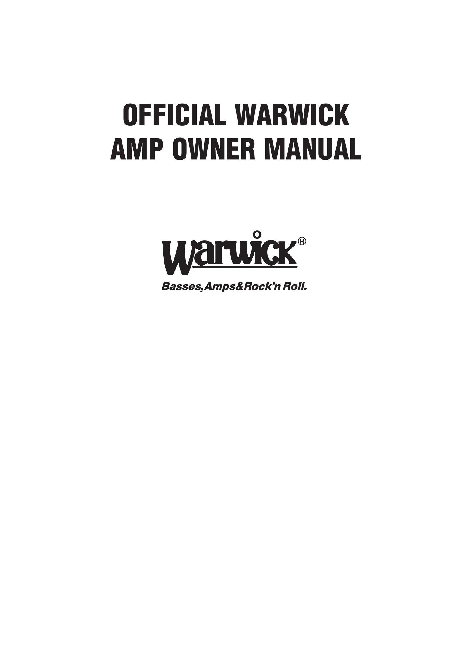 Warwick 3.3 / 5.2 Stereo Amplifier User Manual