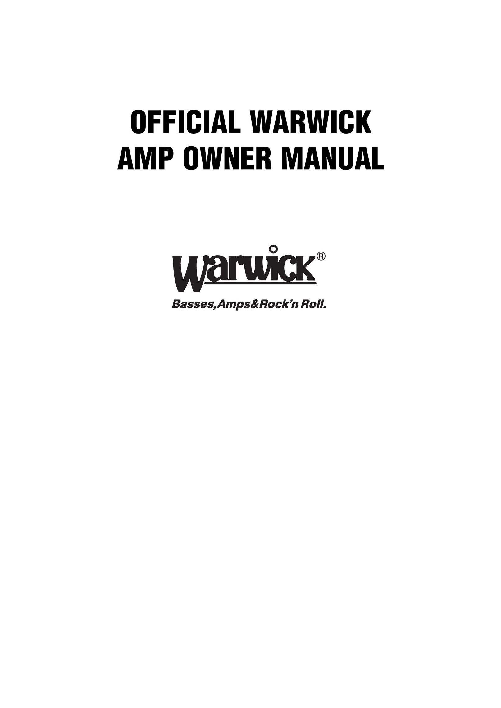 Warwick Quad IV Stereo Amplifier User Manual