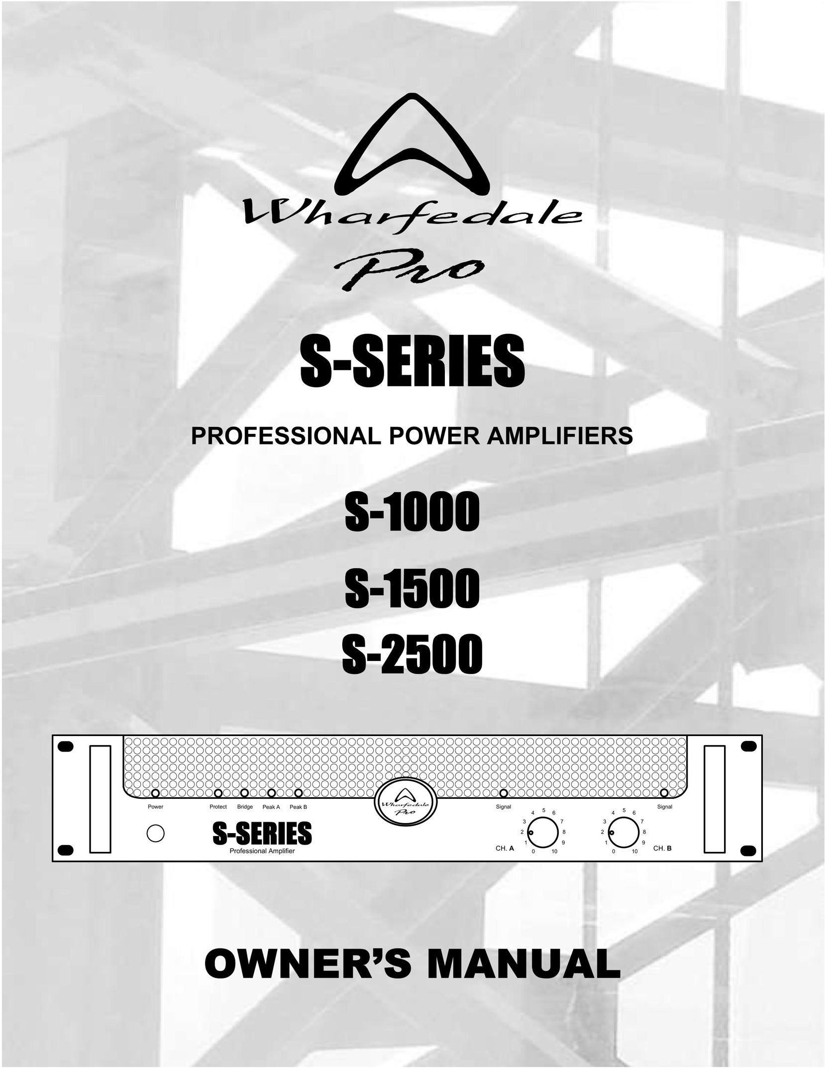 Wharfedale S-1000 Stereo Amplifier User Manual