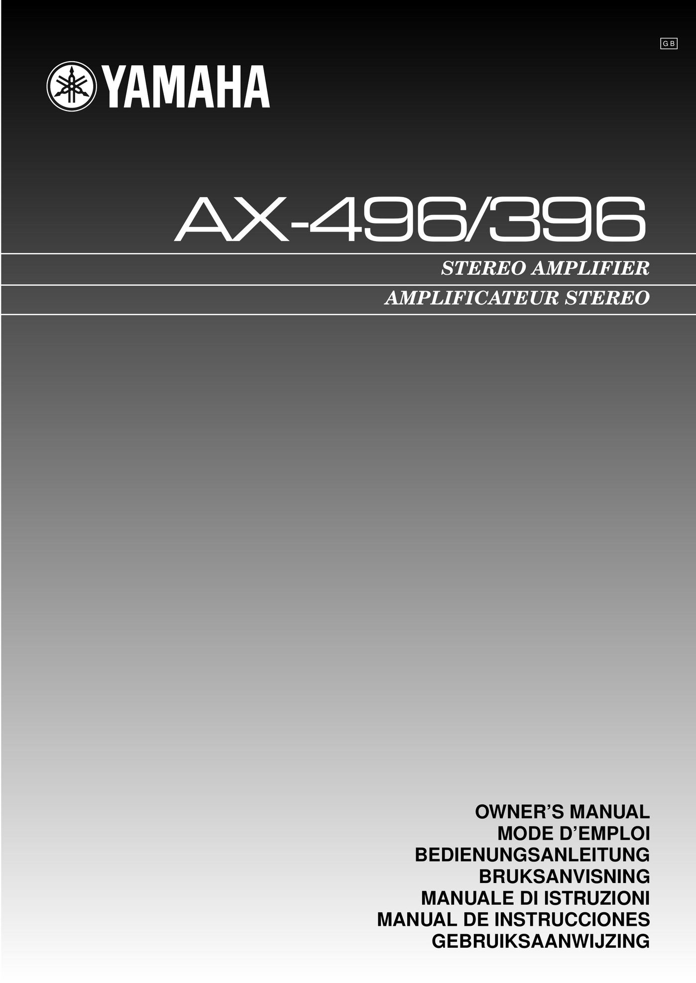 Yamaha 396 Stereo Amplifier User Manual