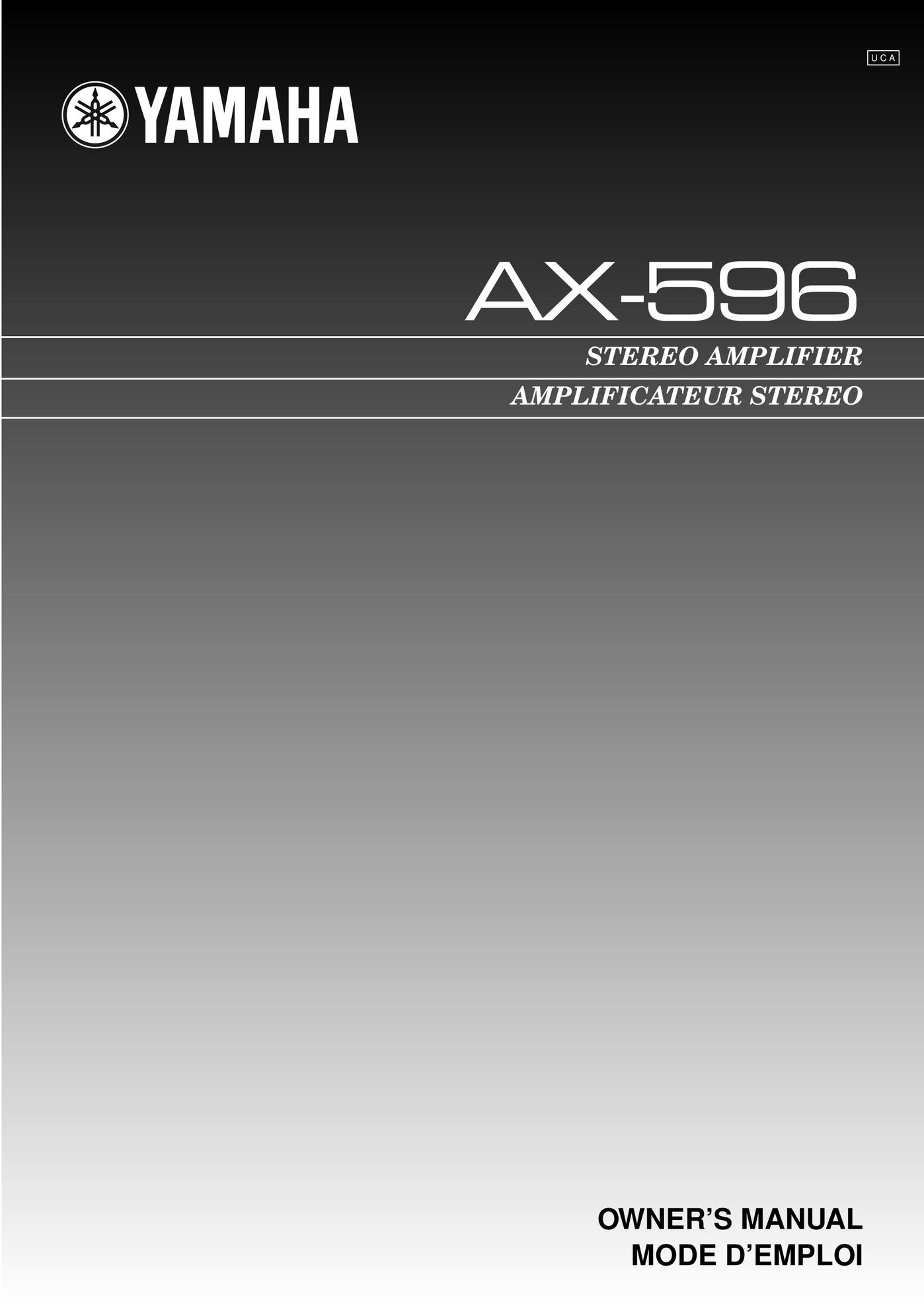 Yamaha AX-596 Stereo Amplifier User Manual