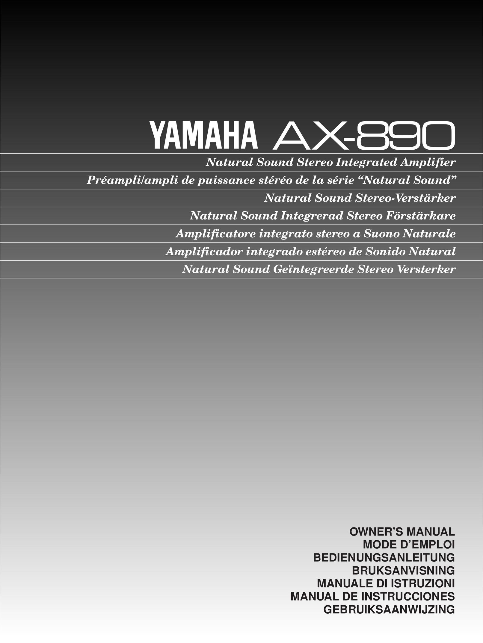 Yamaha AX-890 Stereo Amplifier User Manual