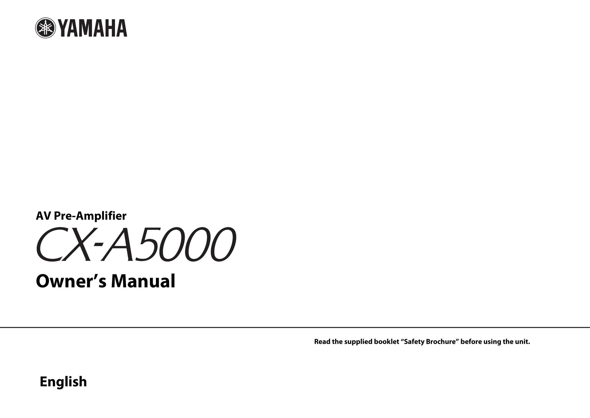 Yamaha CXA5000BL Stereo Amplifier User Manual