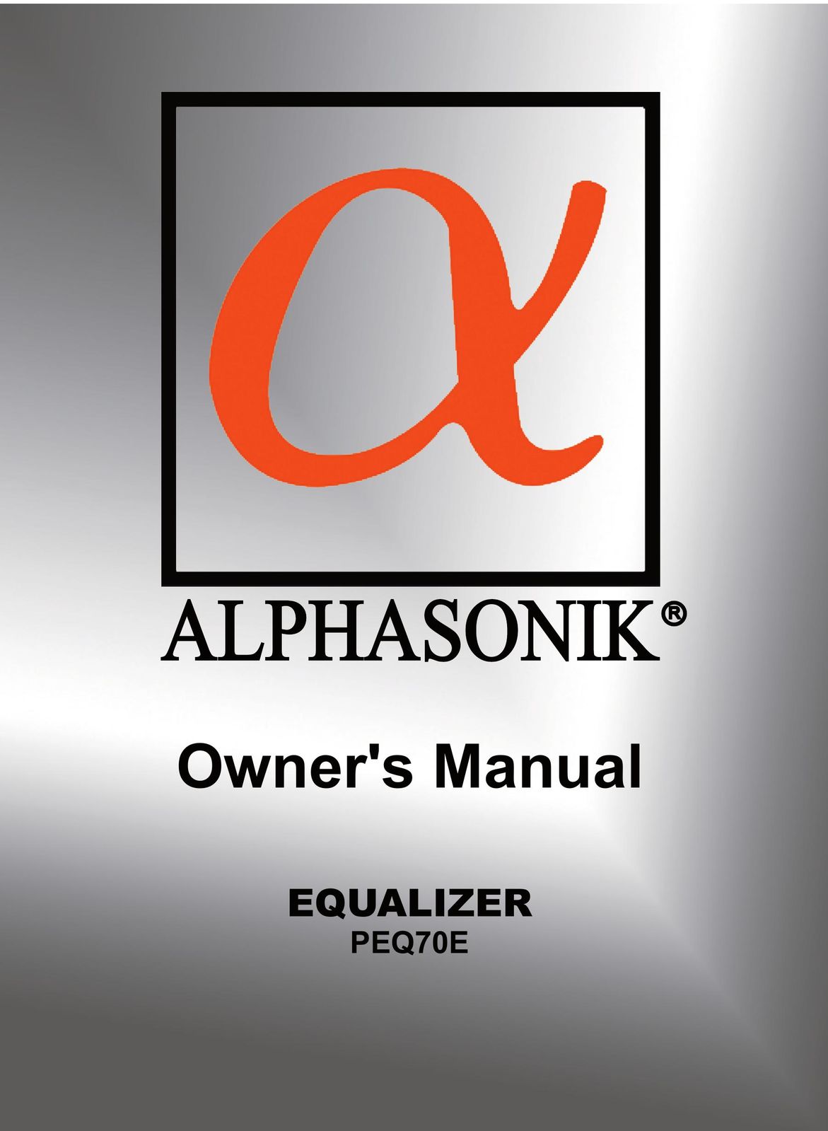 Alphasonik PEQ70E Stereo Equalizer User Manual