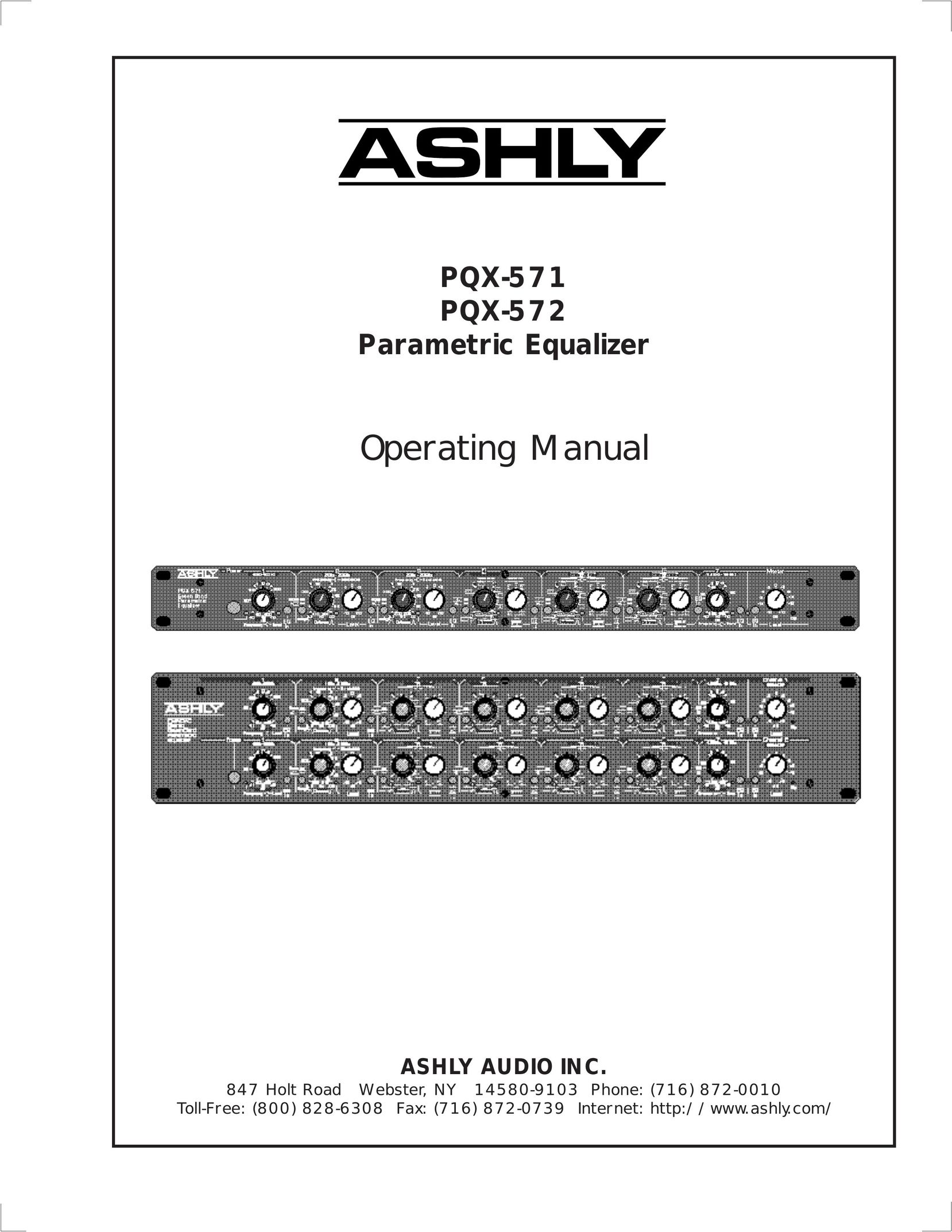 Ashly PQX-571 Stereo Equalizer User Manual