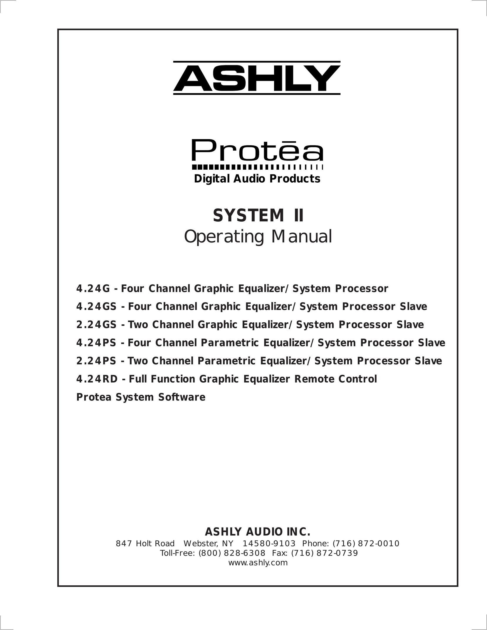 Ashly System II Stereo Equalizer User Manual