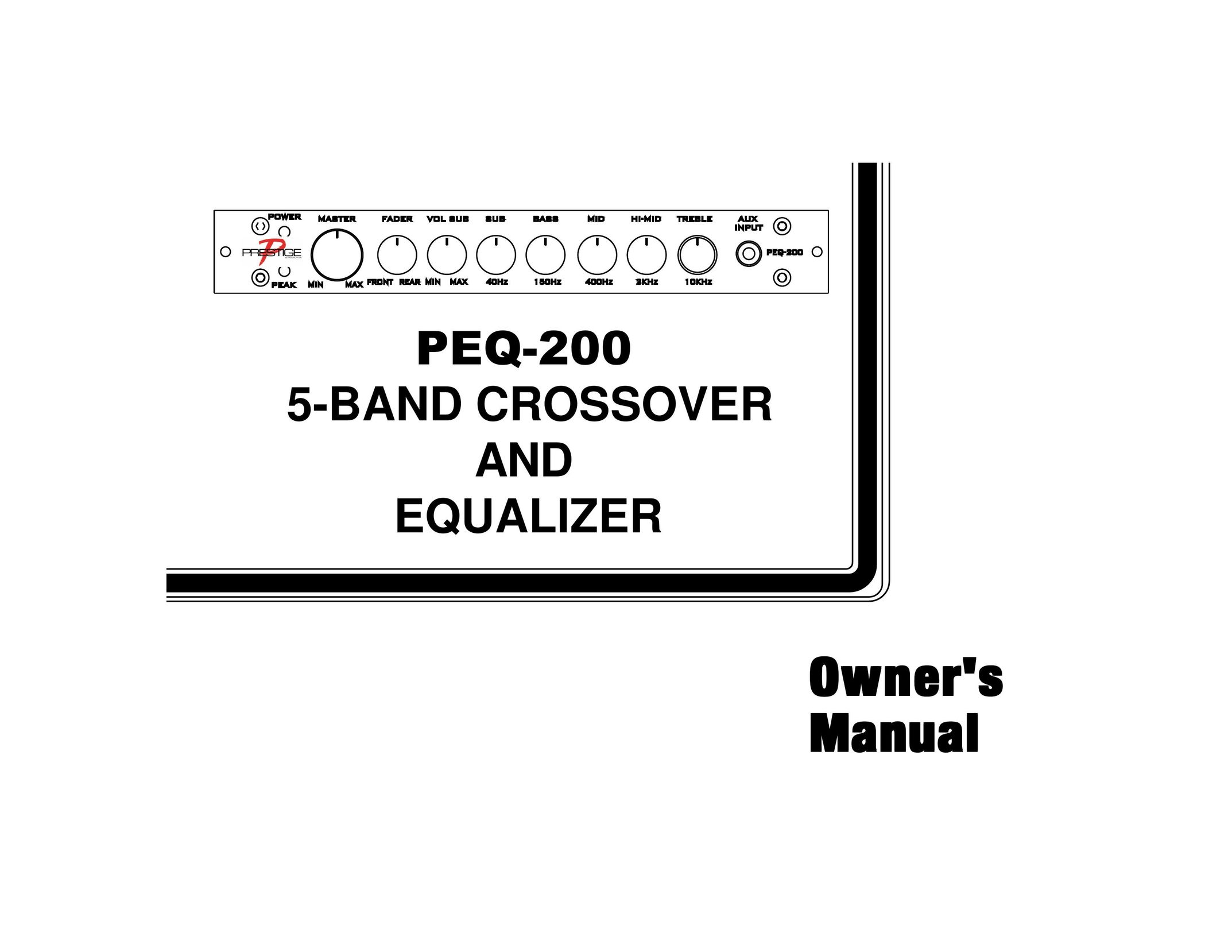 Audiovox PEQ-200 Stereo Equalizer User Manual