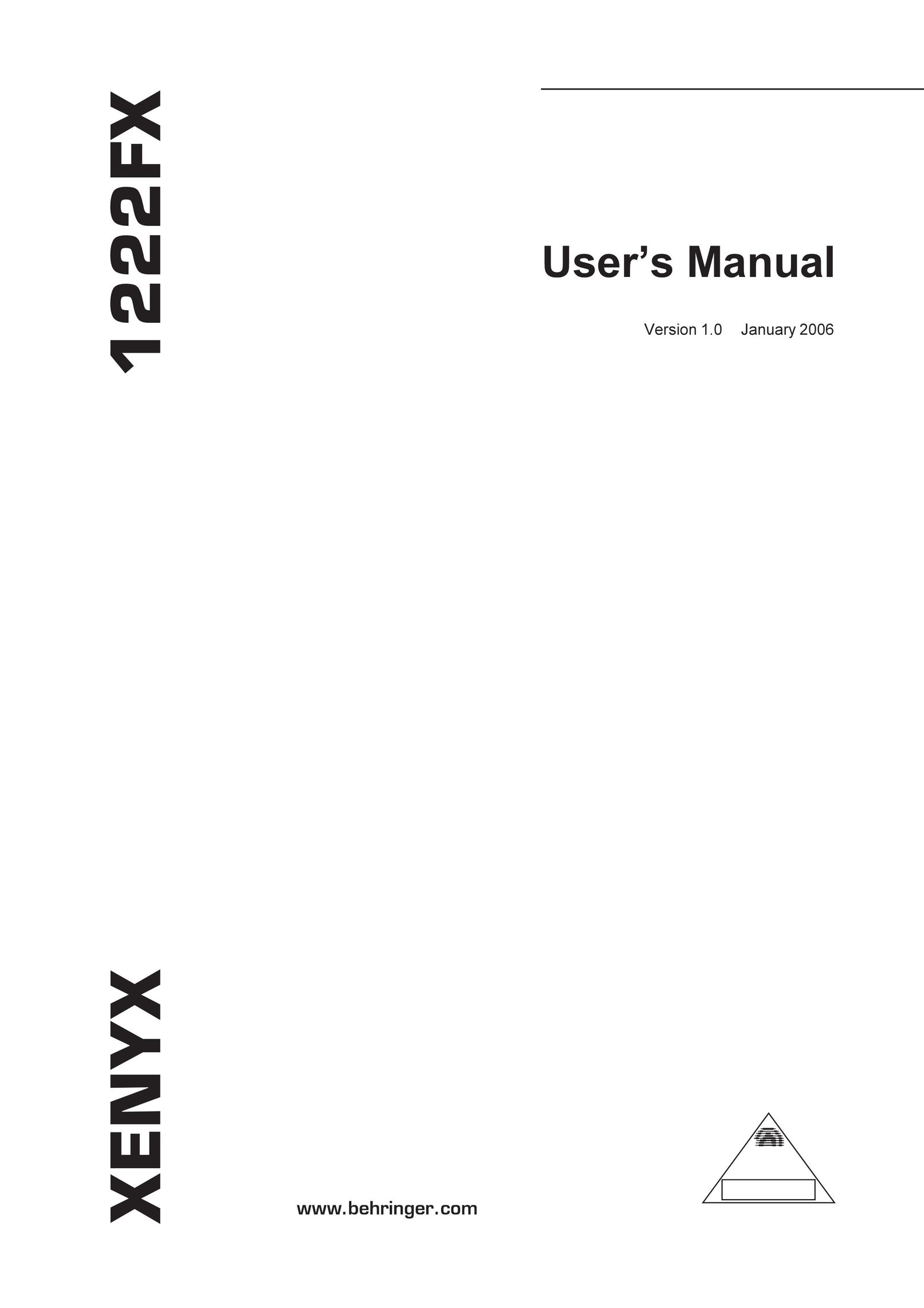 Behringer 1222FX Stereo Equalizer User Manual