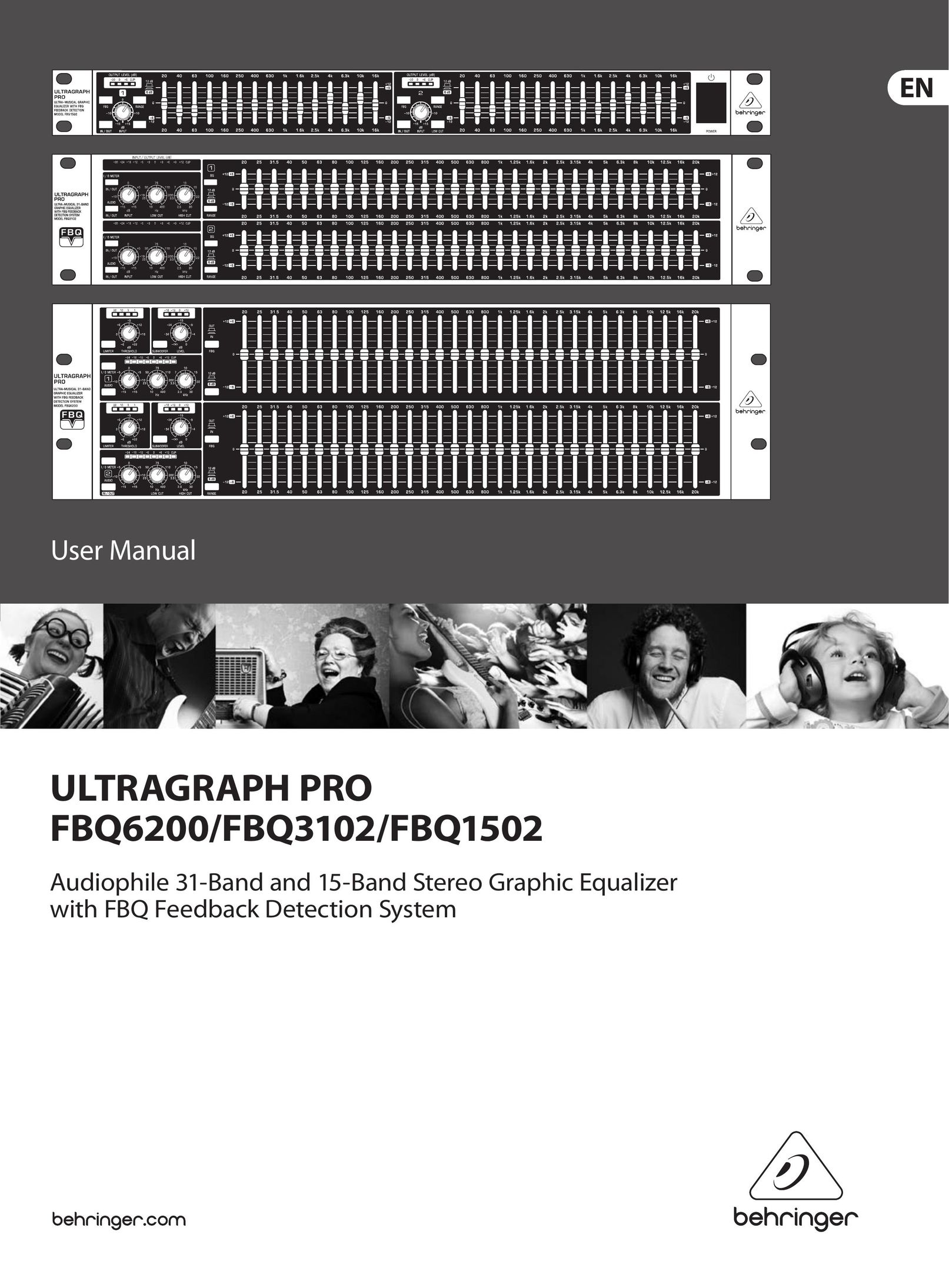 Behringer FBQ1502 Stereo Equalizer User Manual