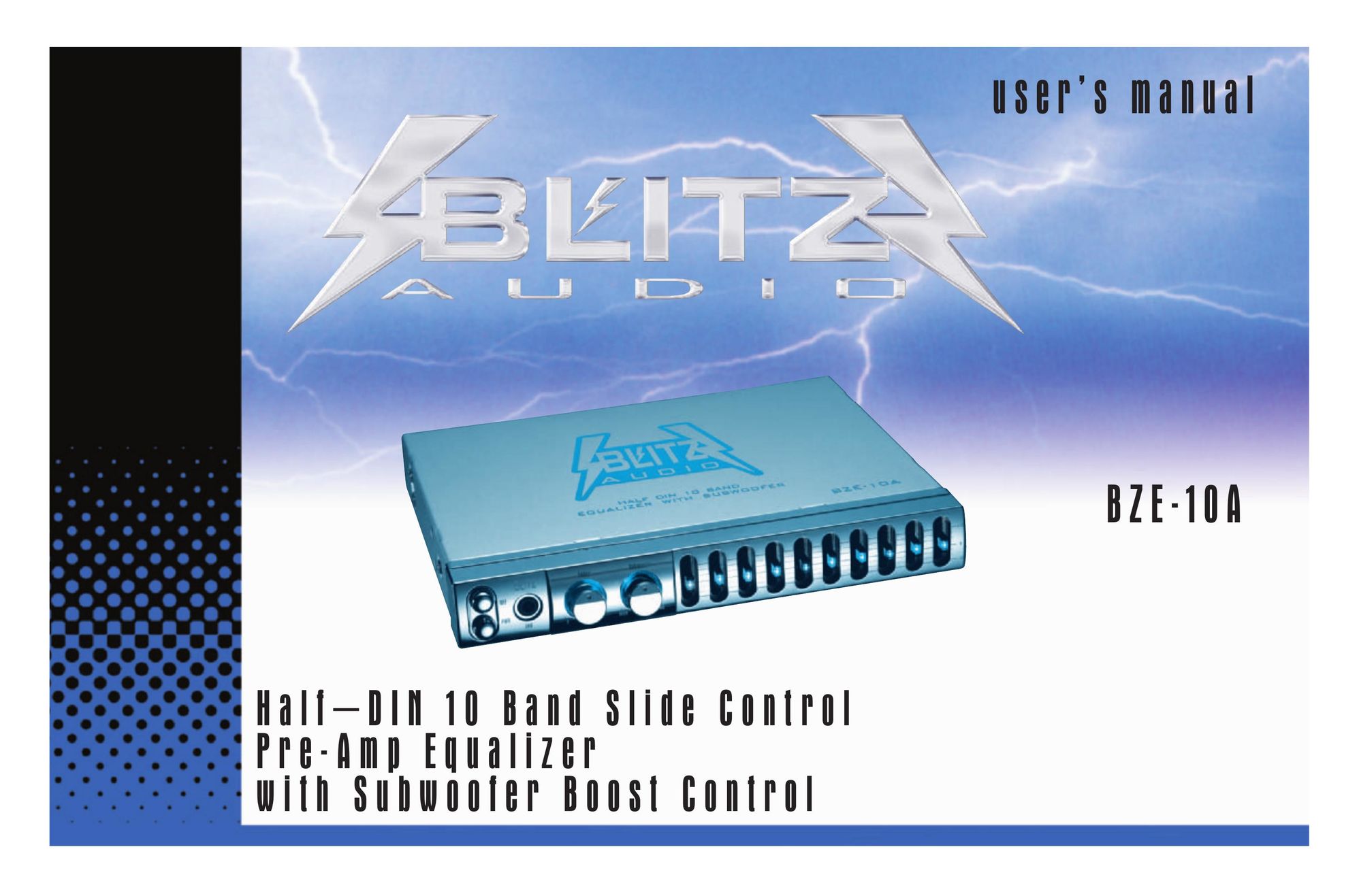 Blitz Audio BZE-10A Stereo Equalizer User Manual