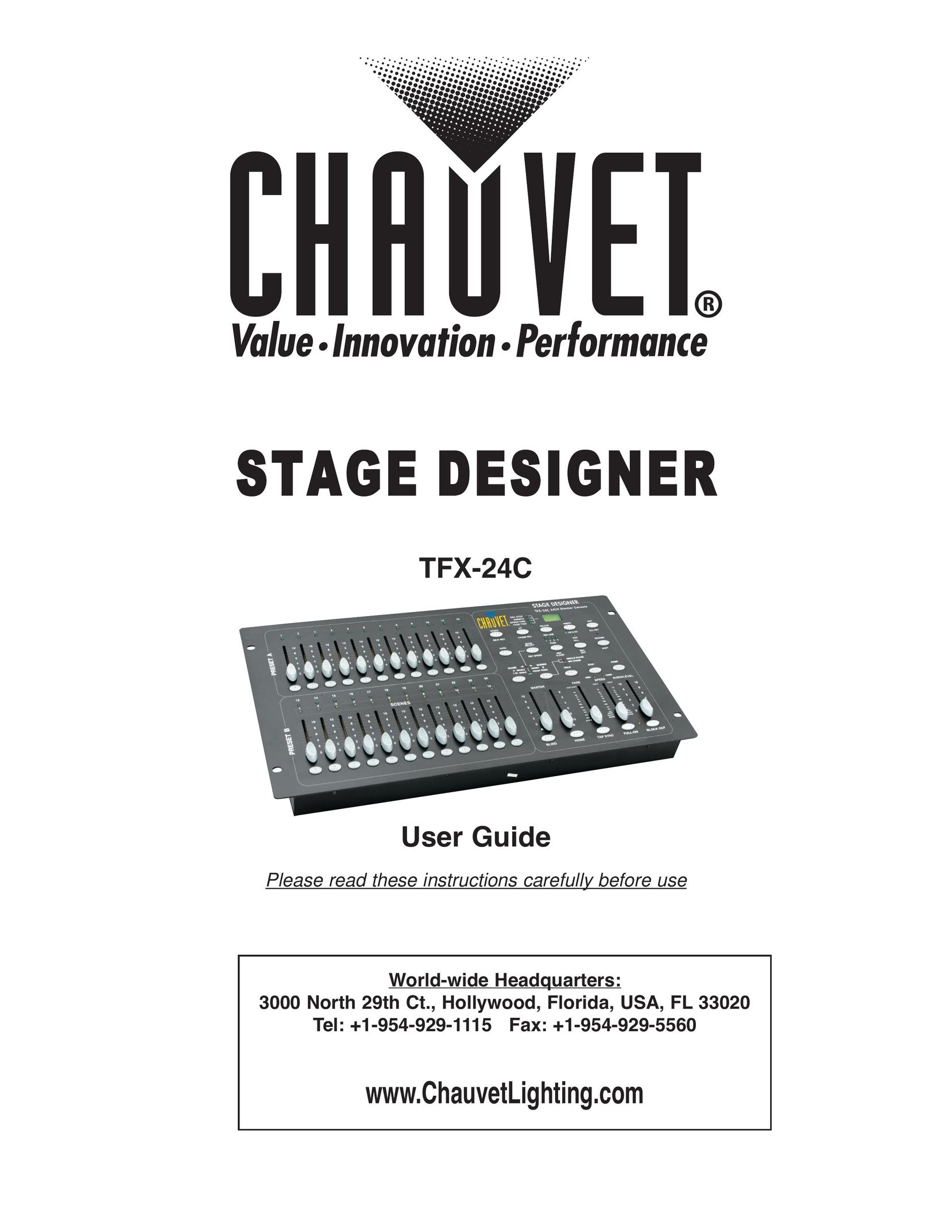 Chauvet TFX-24C Stereo Equalizer User Manual