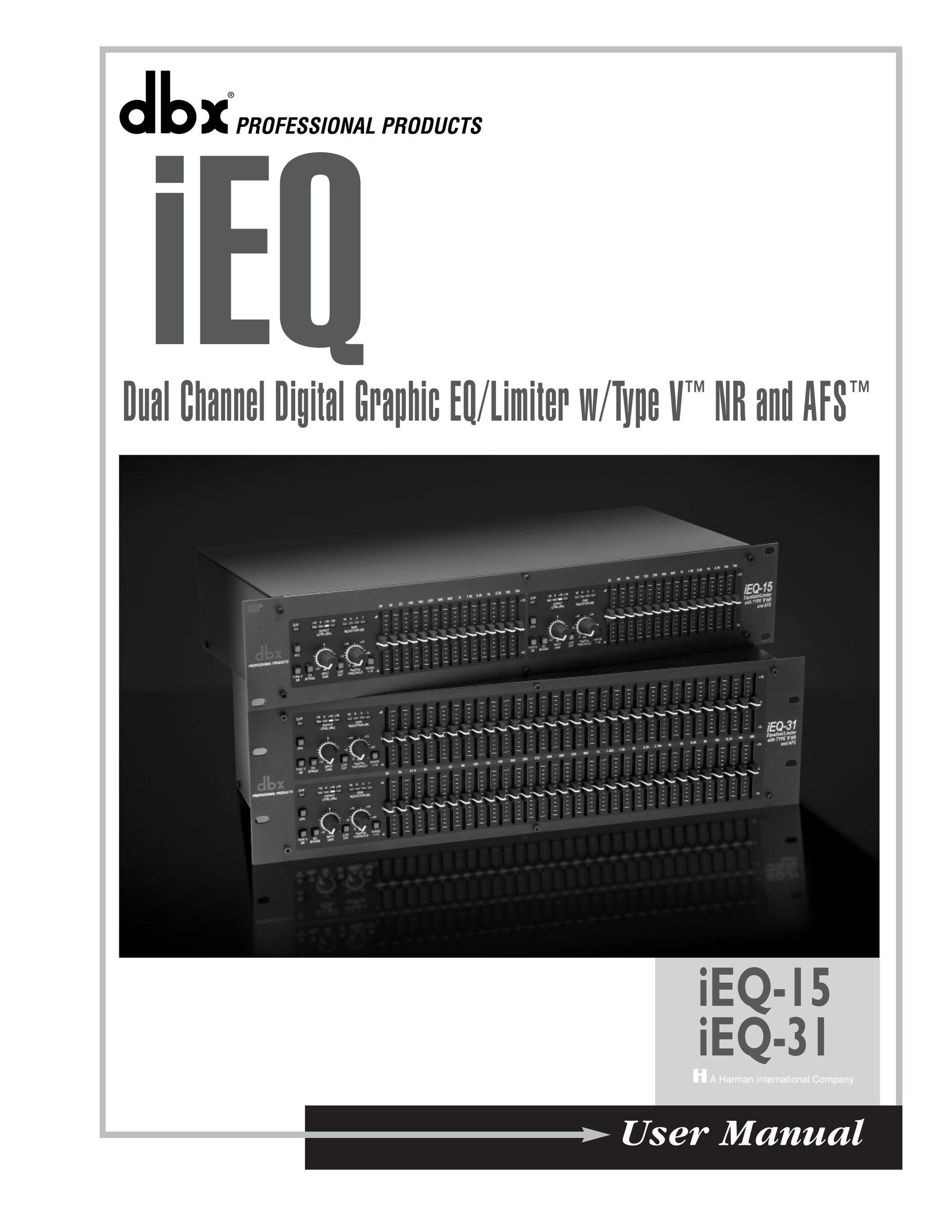 dbx Pro iEQ-15 Stereo Equalizer User Manual