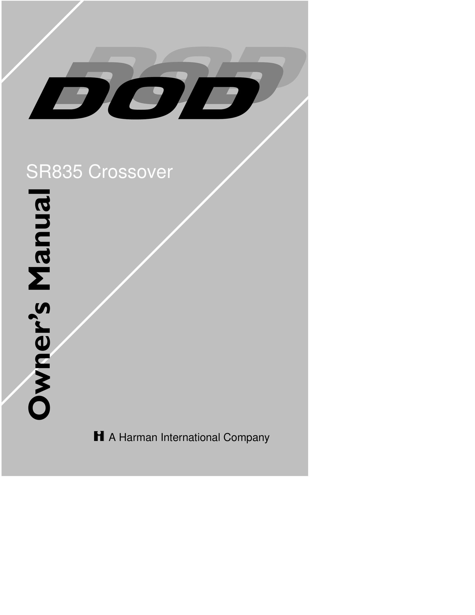 DOD SR835 Stereo Equalizer User Manual
