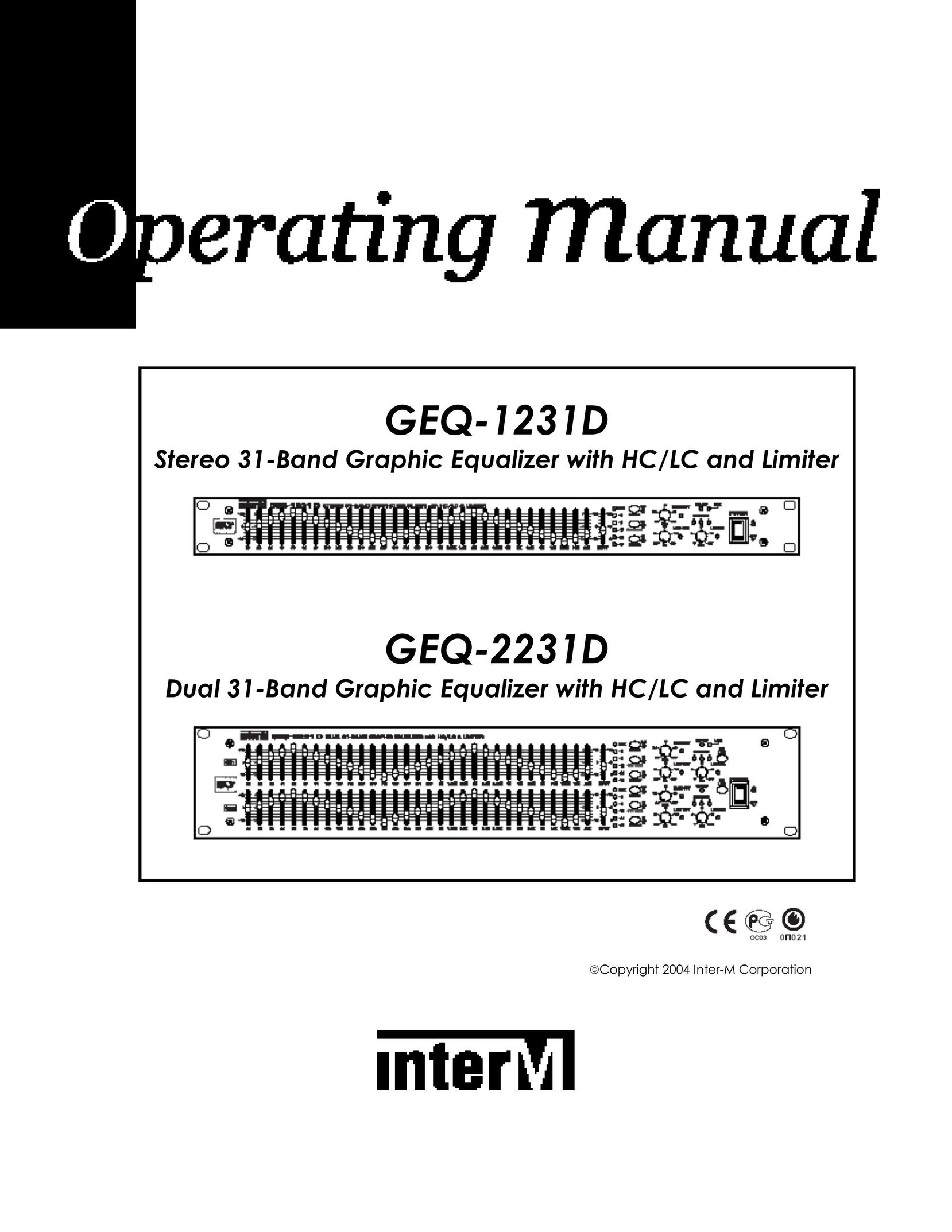 Intermec GEQ-1231D Stereo Equalizer User Manual