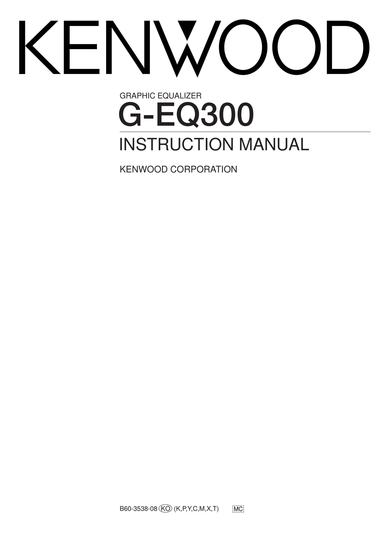 Kenwood G-EQ300 Stereo Equalizer User Manual