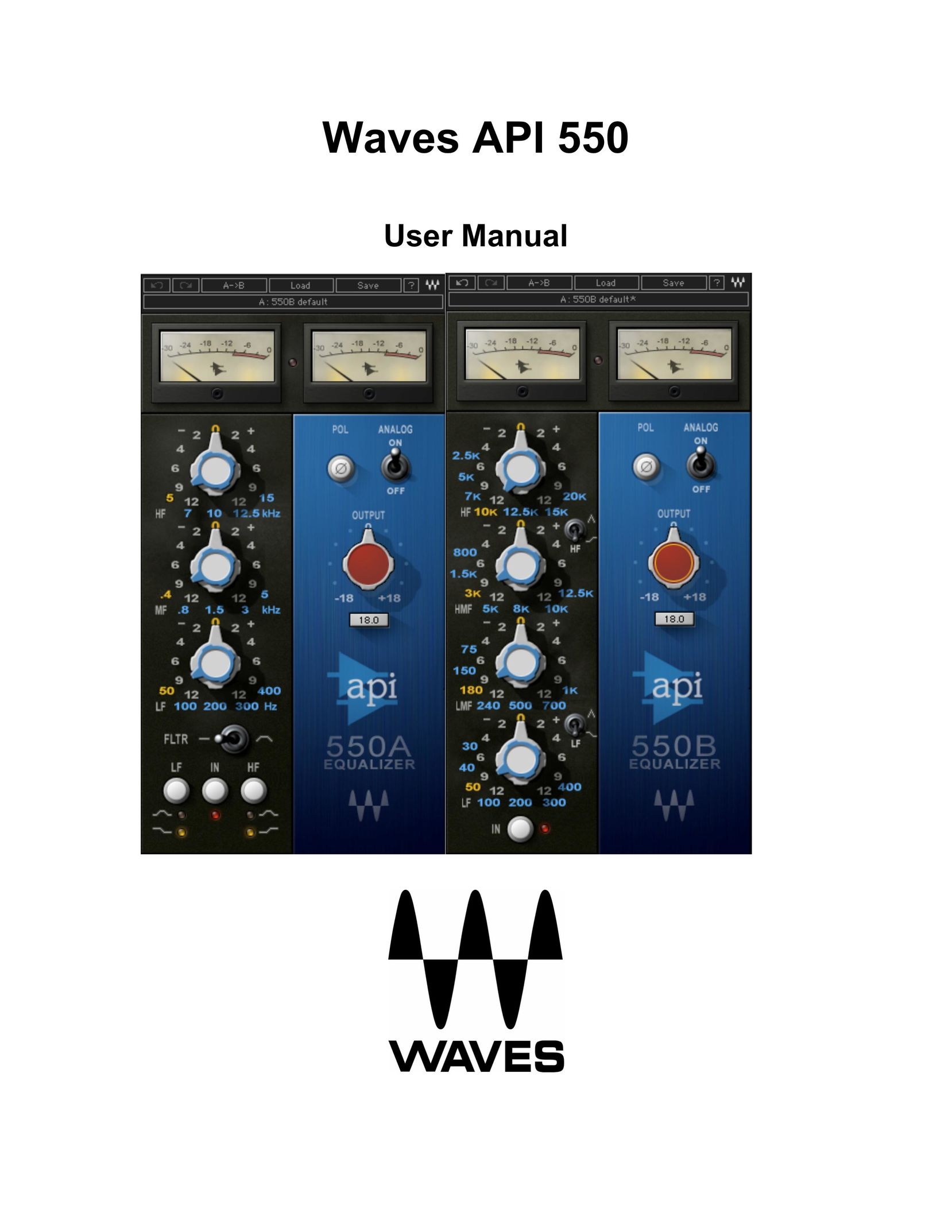 Waves API 550 Stereo Equalizer User Manual