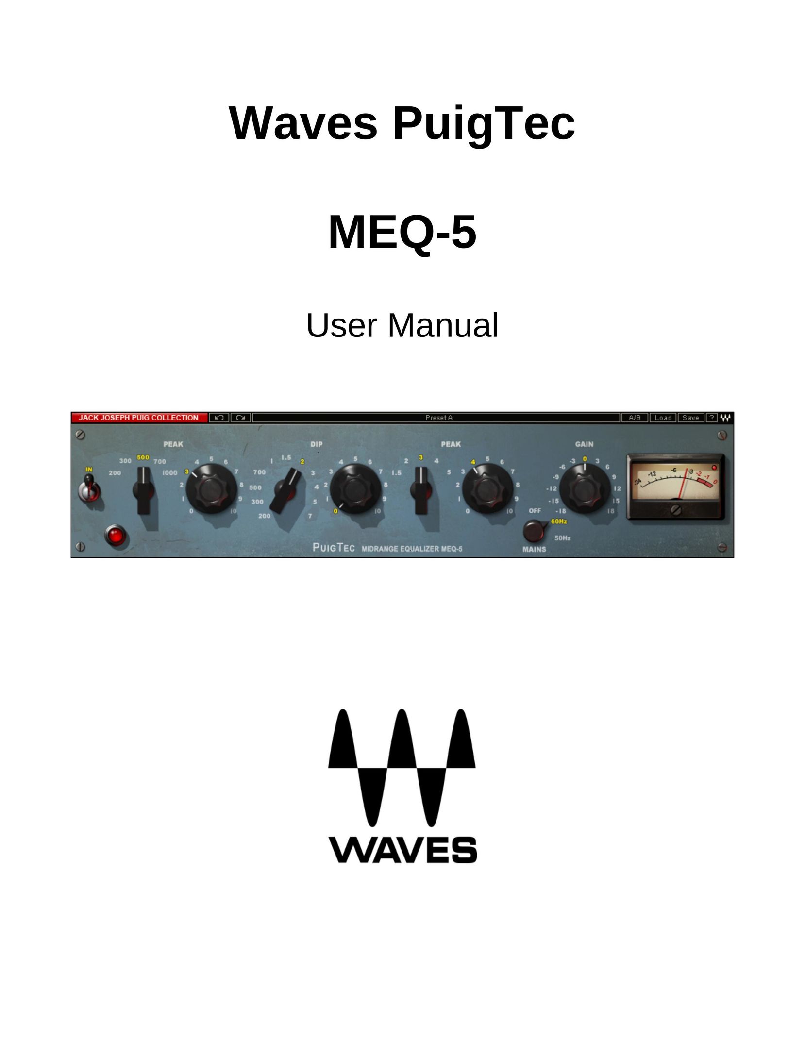 Waves MEQ-5 Stereo Equalizer User Manual