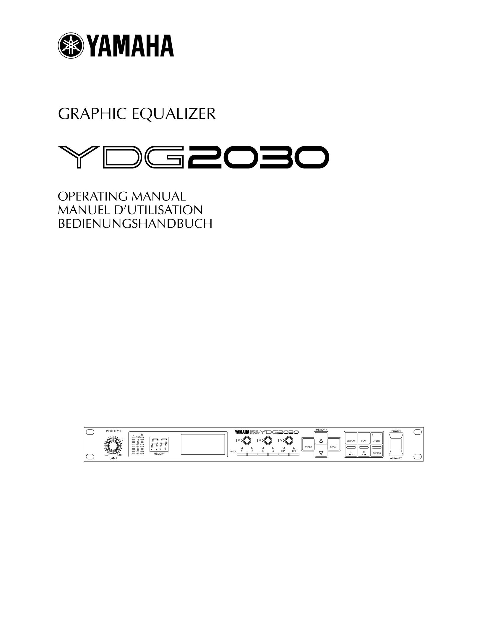 Yamaha YDG2030 Stereo Equalizer User Manual