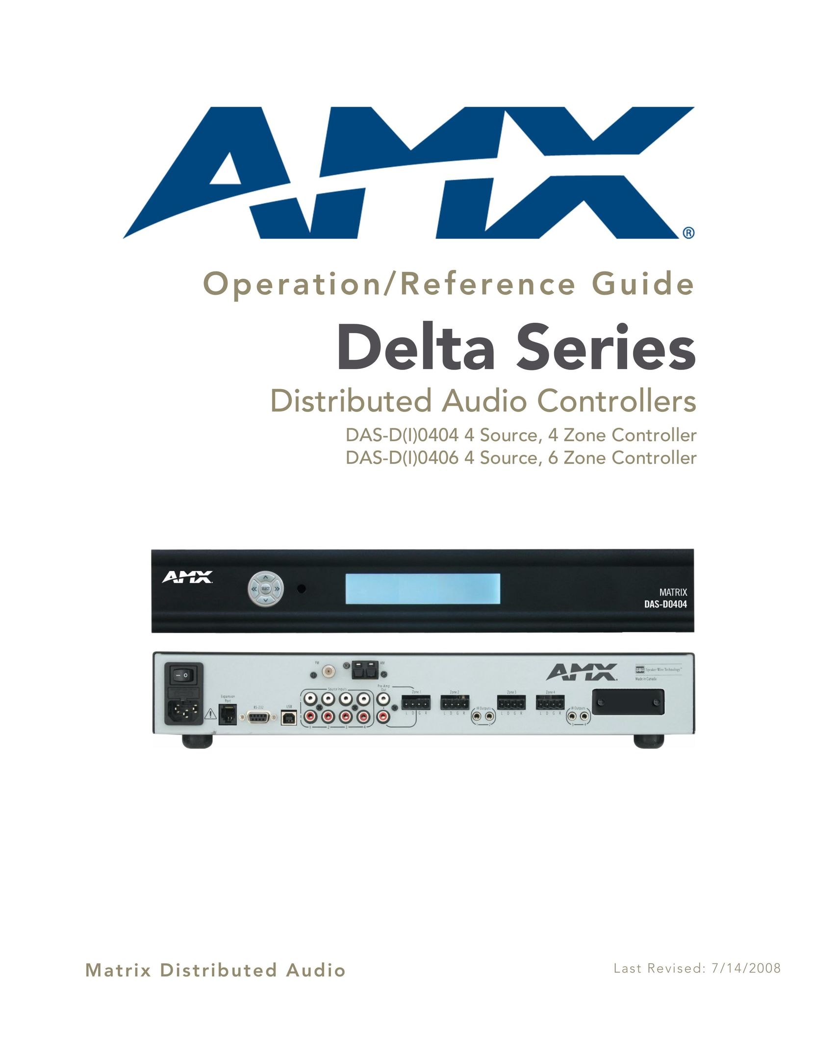 AMX Delta Series Stereo Receiver User Manual