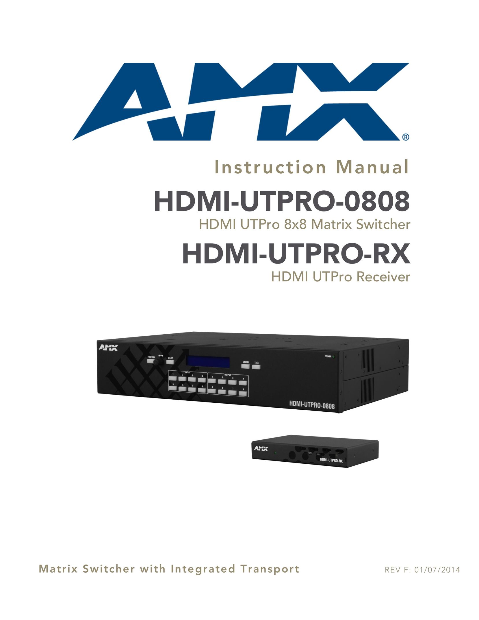 AMX HDMI-UTPRO-0808 Stereo Receiver User Manual