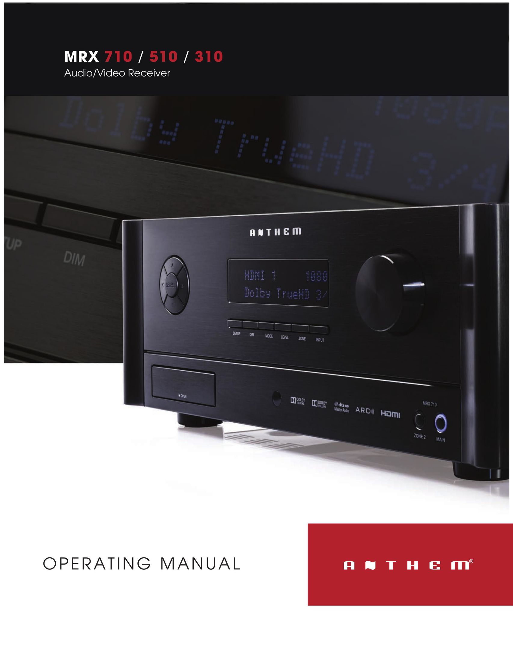Anthem Audio MRX 710/510/310 Stereo Receiver User Manual