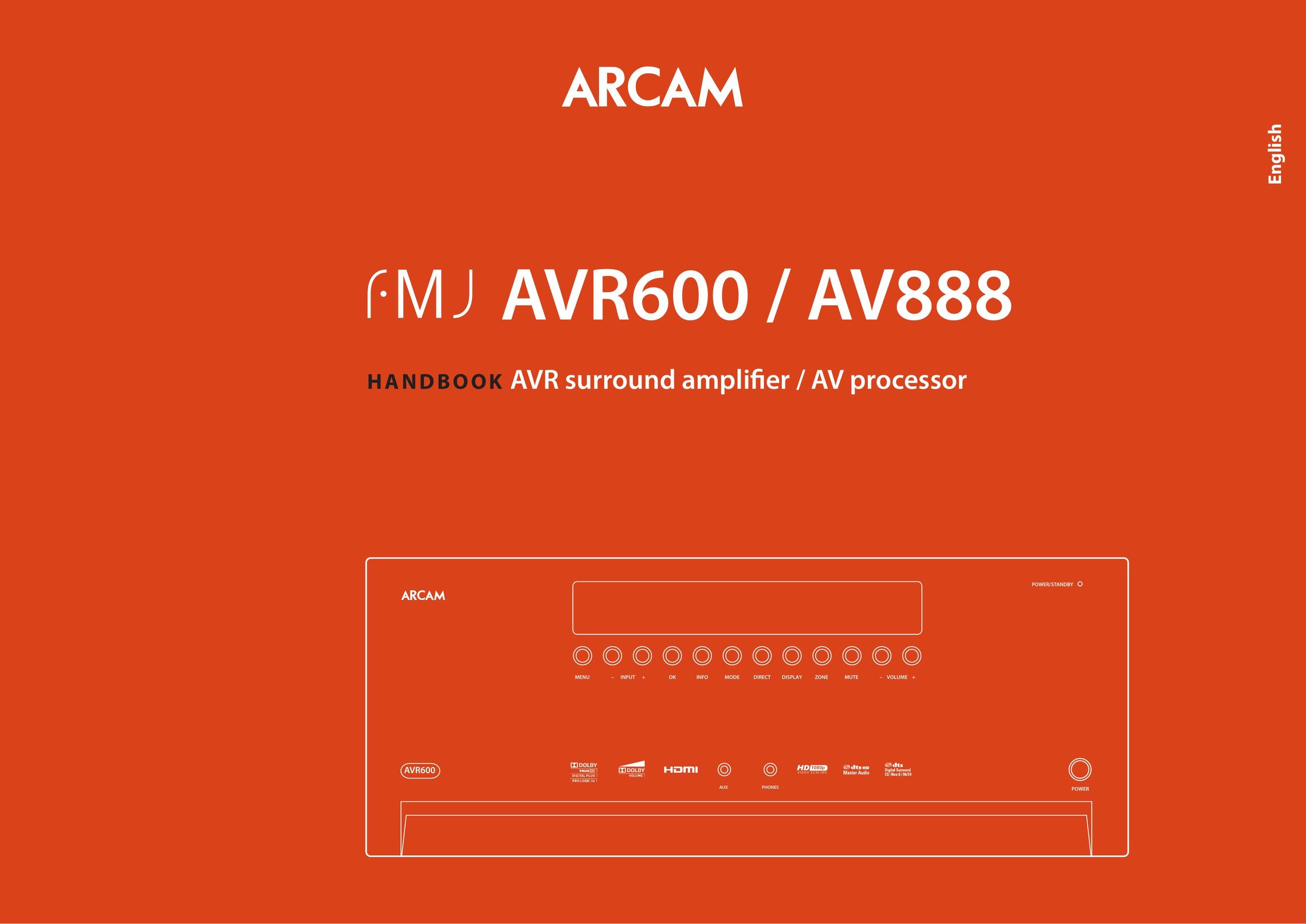 Arcam AV888 Stereo Receiver User Manual