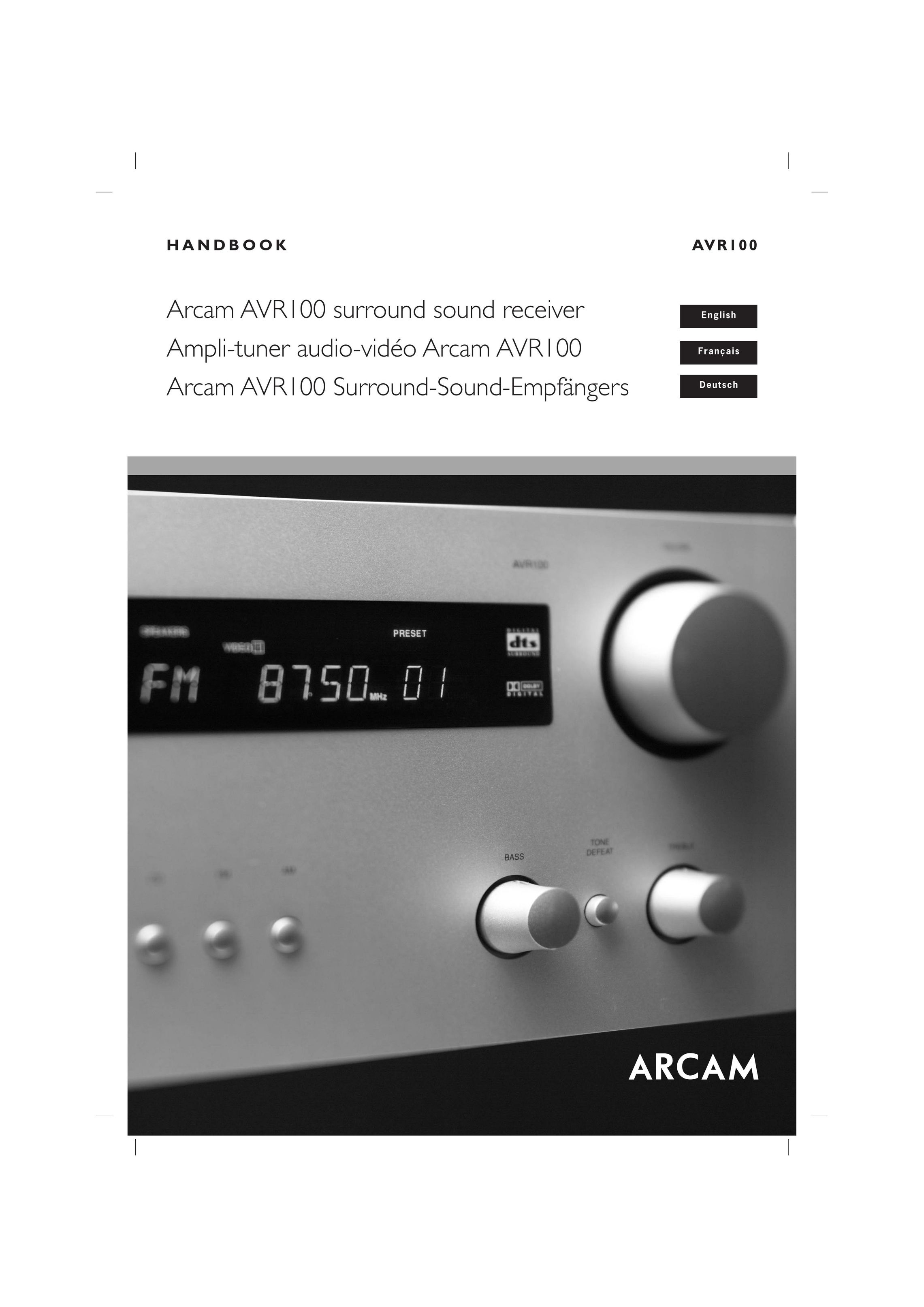 Arcam AVR100 Stereo Receiver User Manual