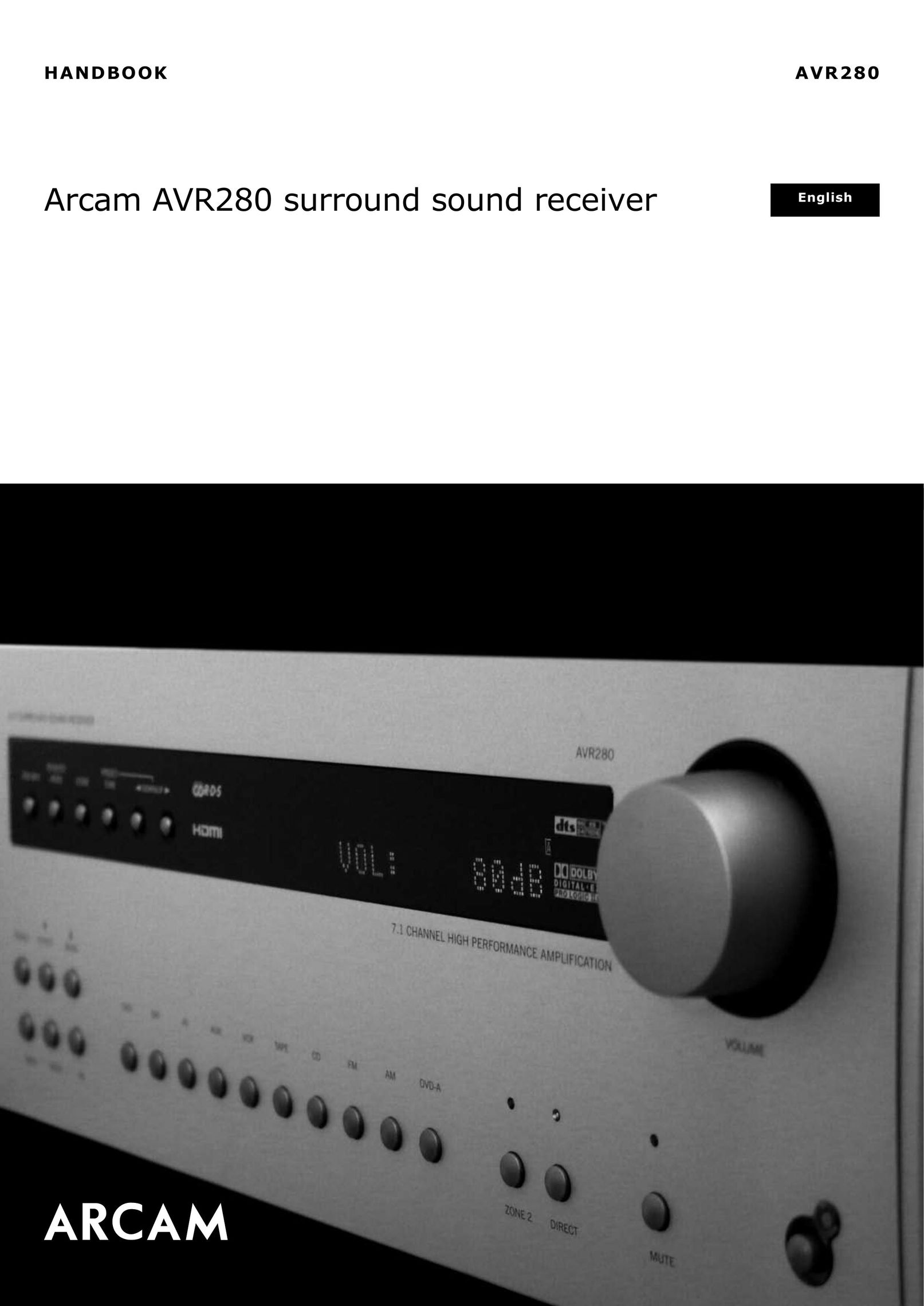Arcam AVR280 Stereo Receiver User Manual