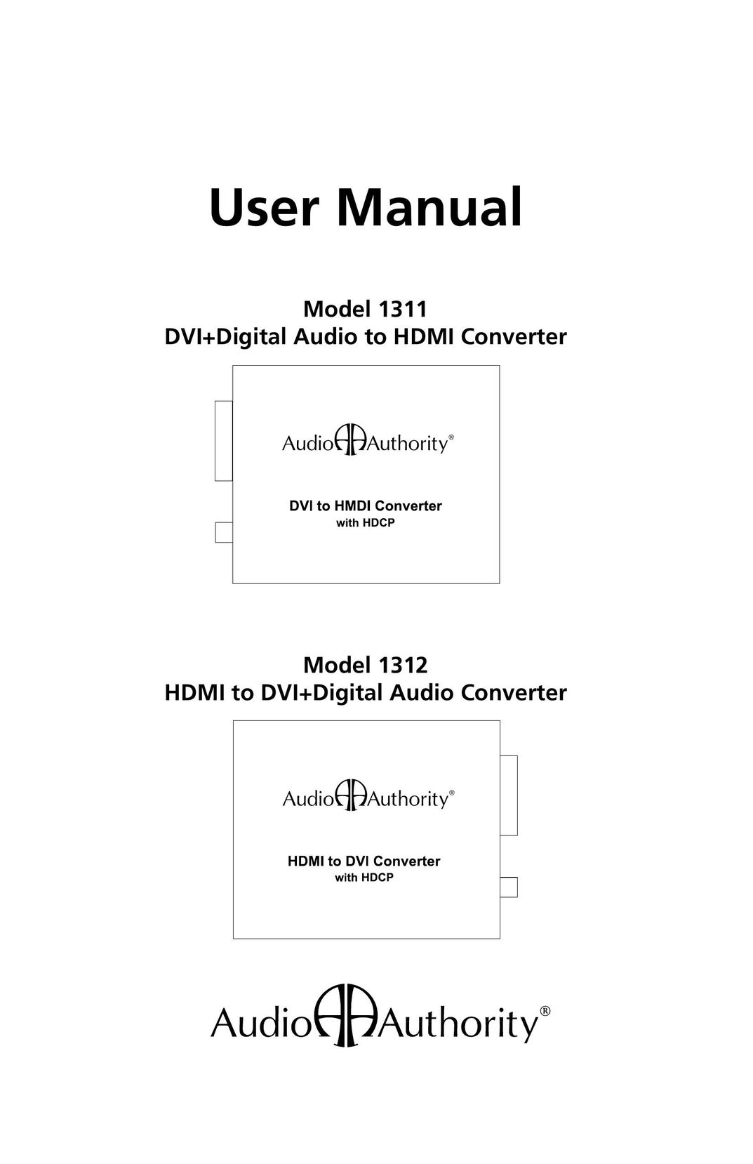 Audio Authority 1311 Stereo Receiver User Manual
